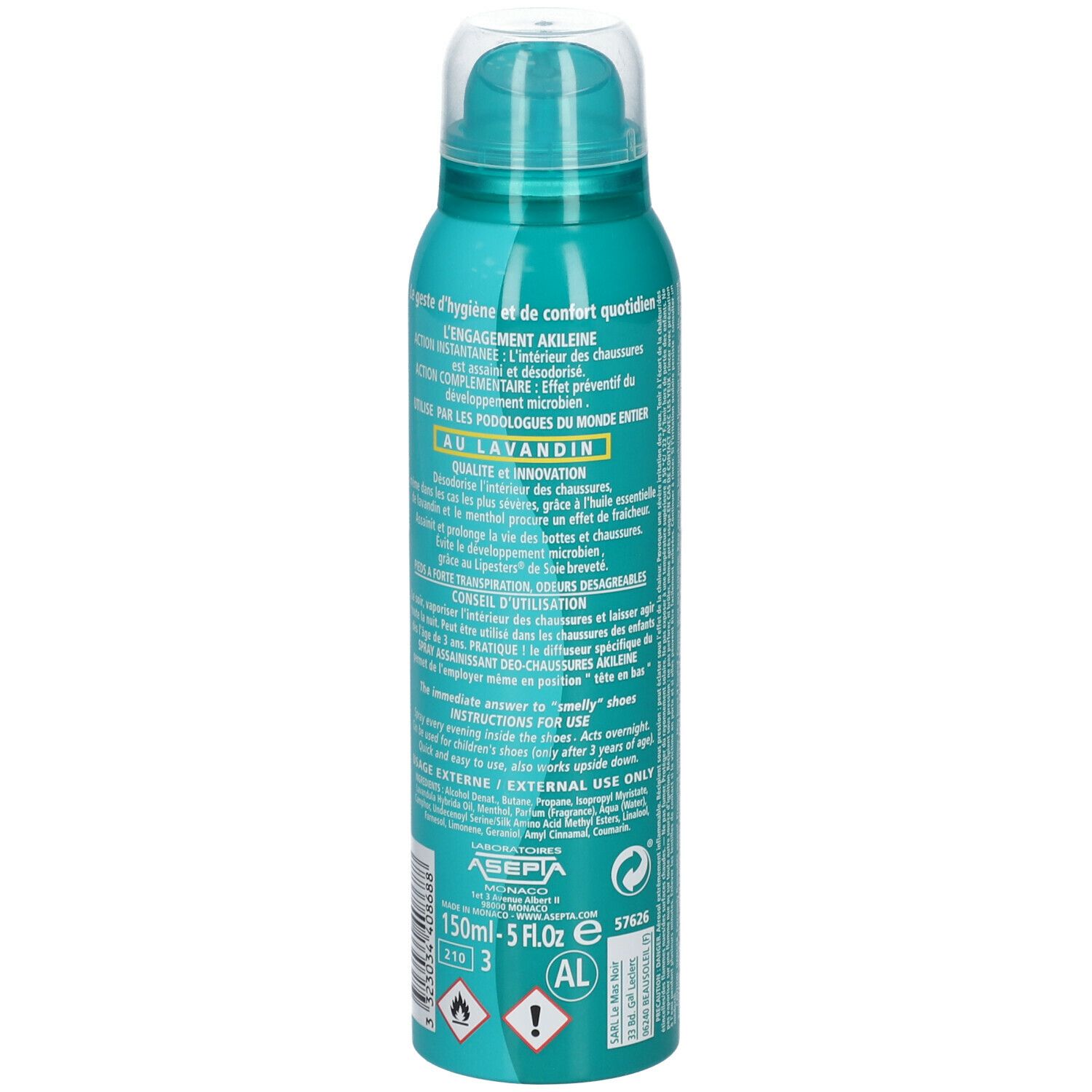Akileïne®  Antiseptisches Schuhdeodorant Spray