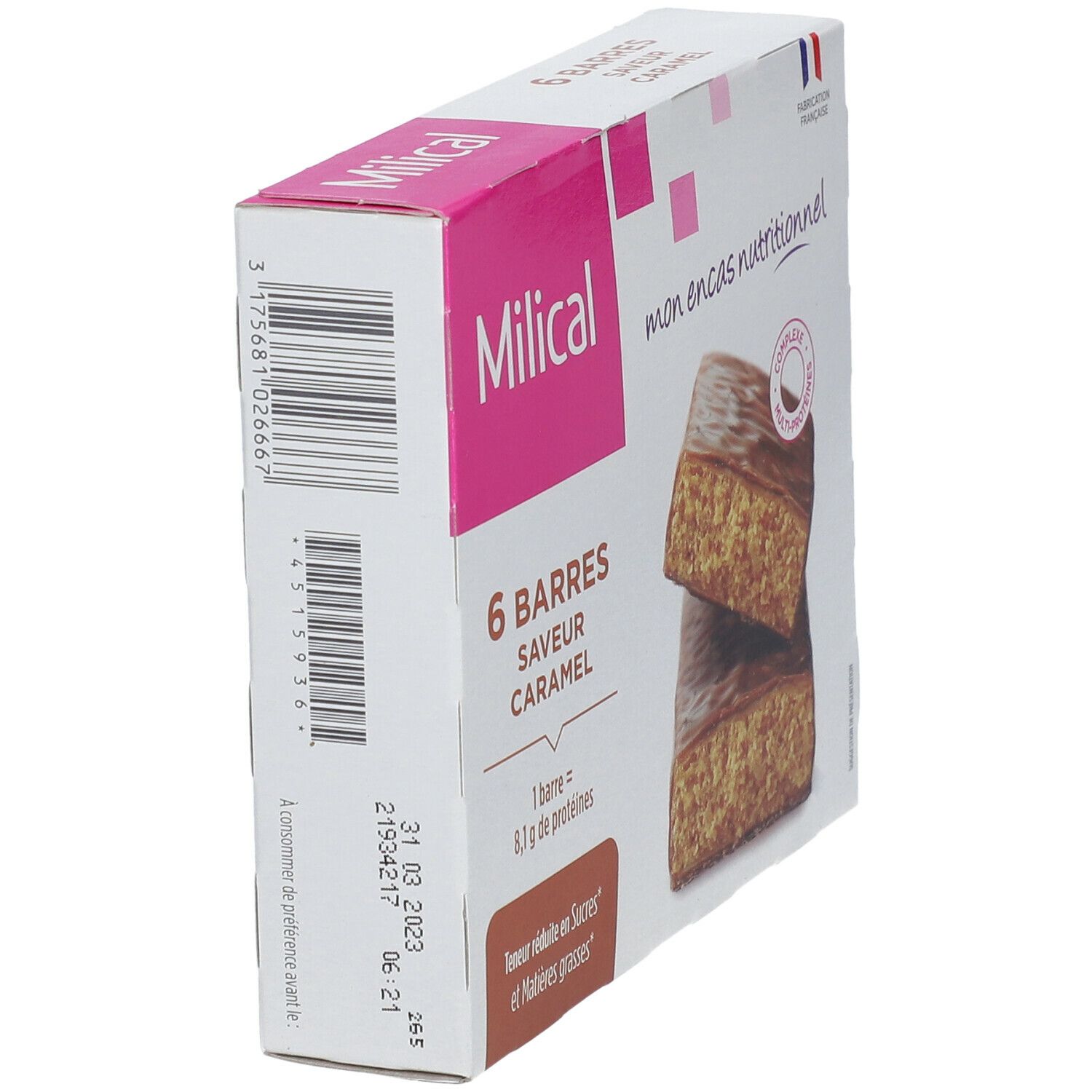 Milical Hyperproteiné Barres Karamell