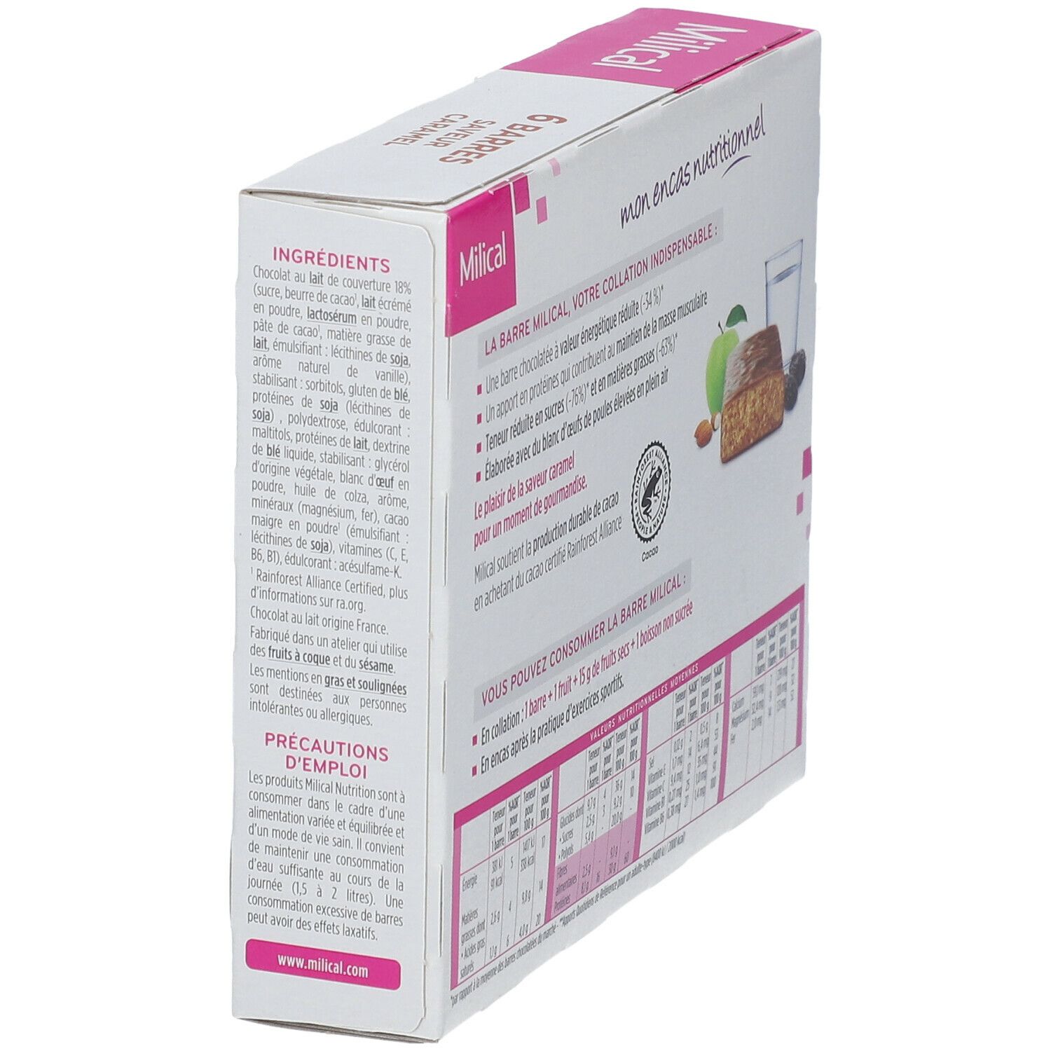 Milical Hyperproteiné Barres Karamell