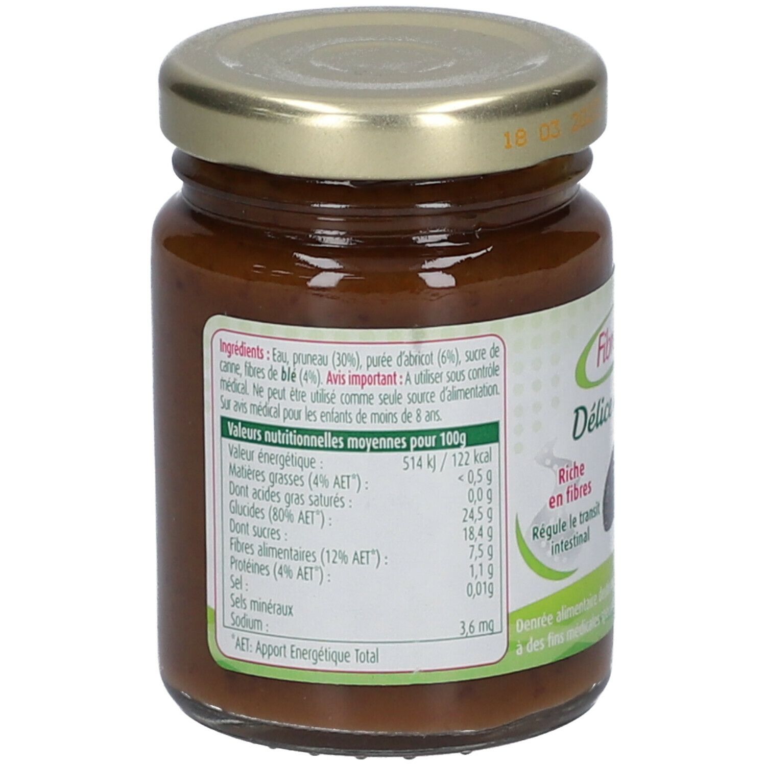 Fibreline Fruchtpüree mit Pflaumen