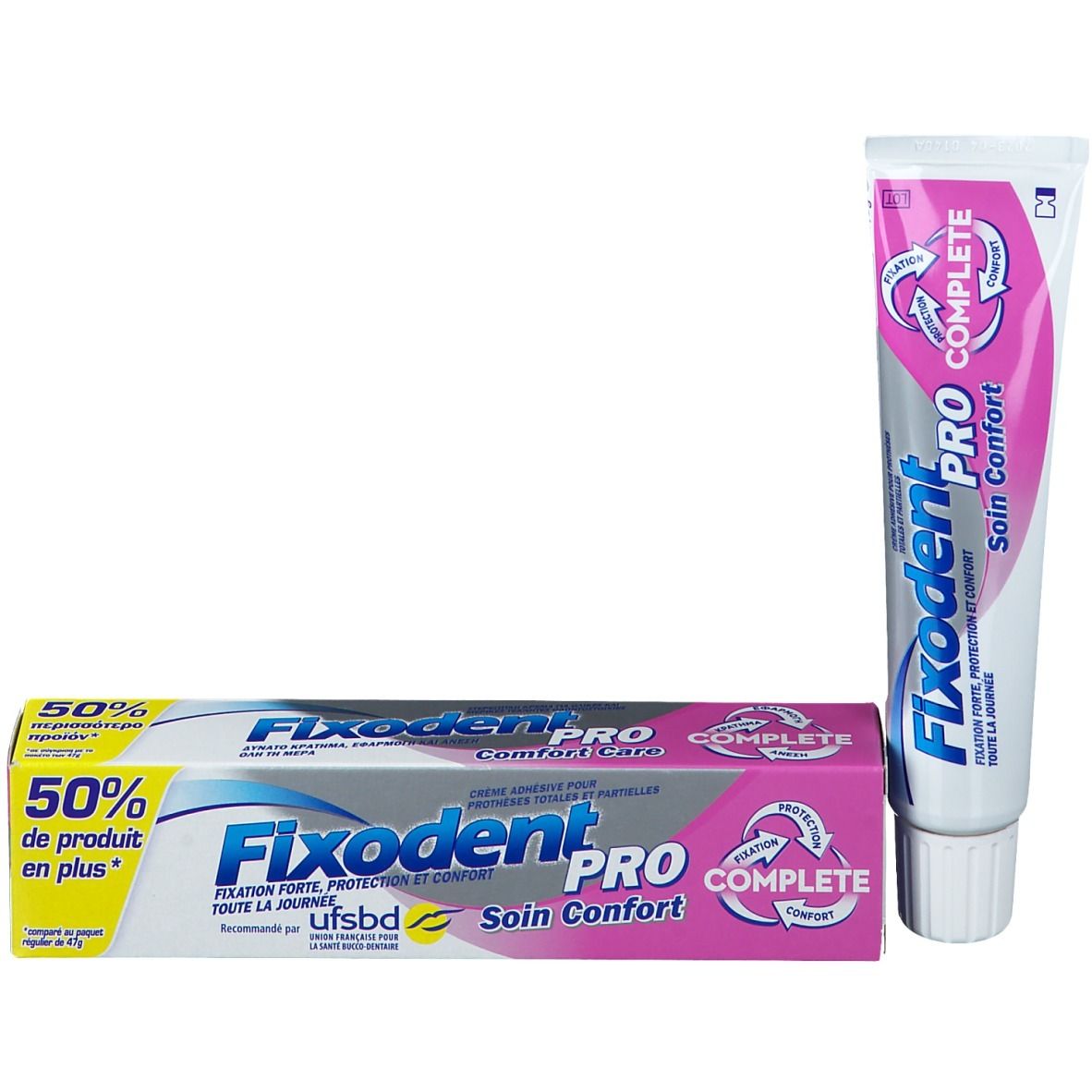 Fixodent Pro Complete Soin Confort Crème Adhésive Pour Prothèses Dentaires