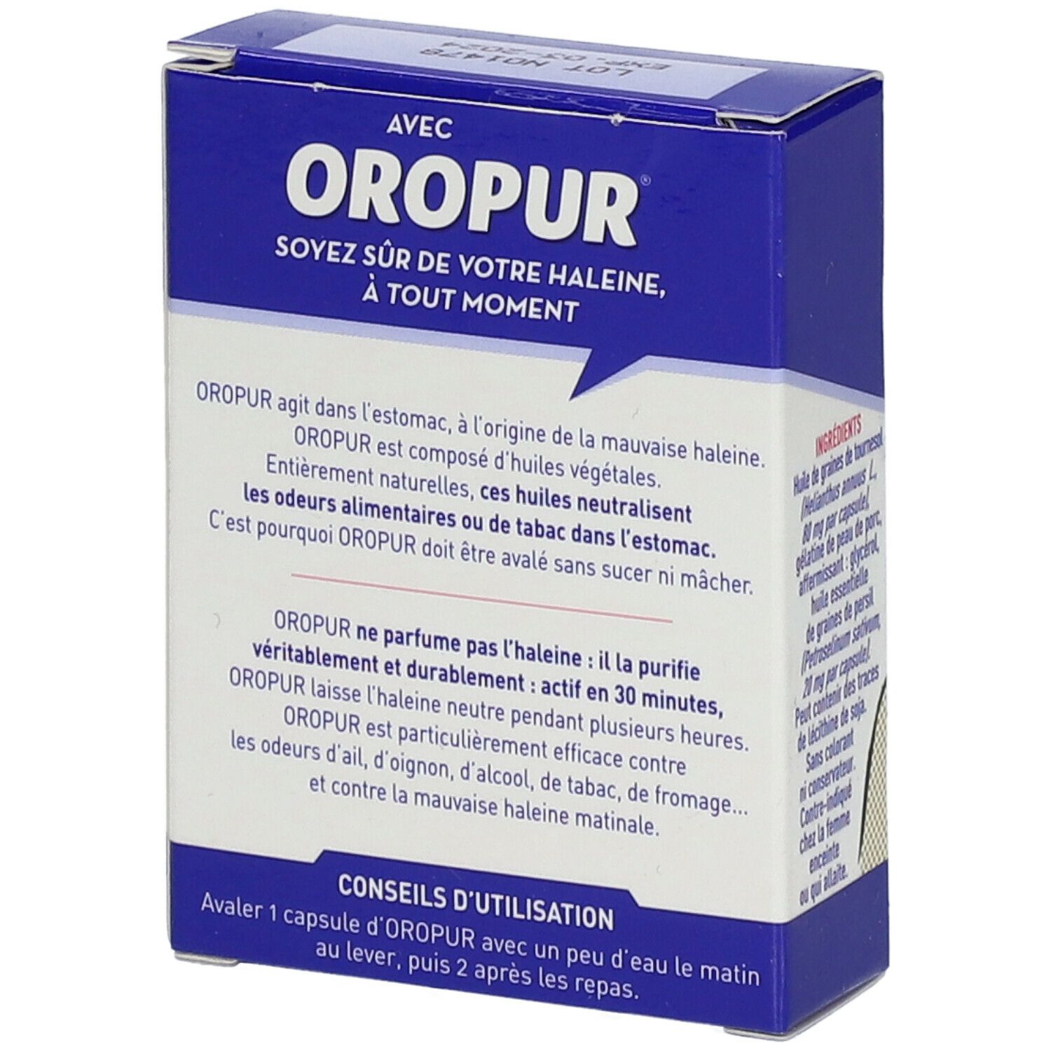 Acheter OROPUR - Une haleine sûre 50 capsules