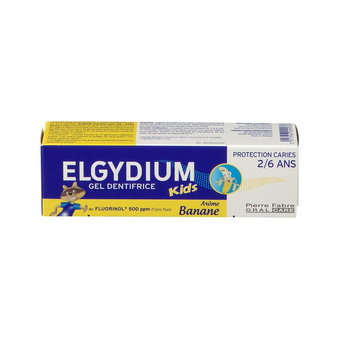 Elgydium Kids Gel Zahnpflegemittel Karies Banane