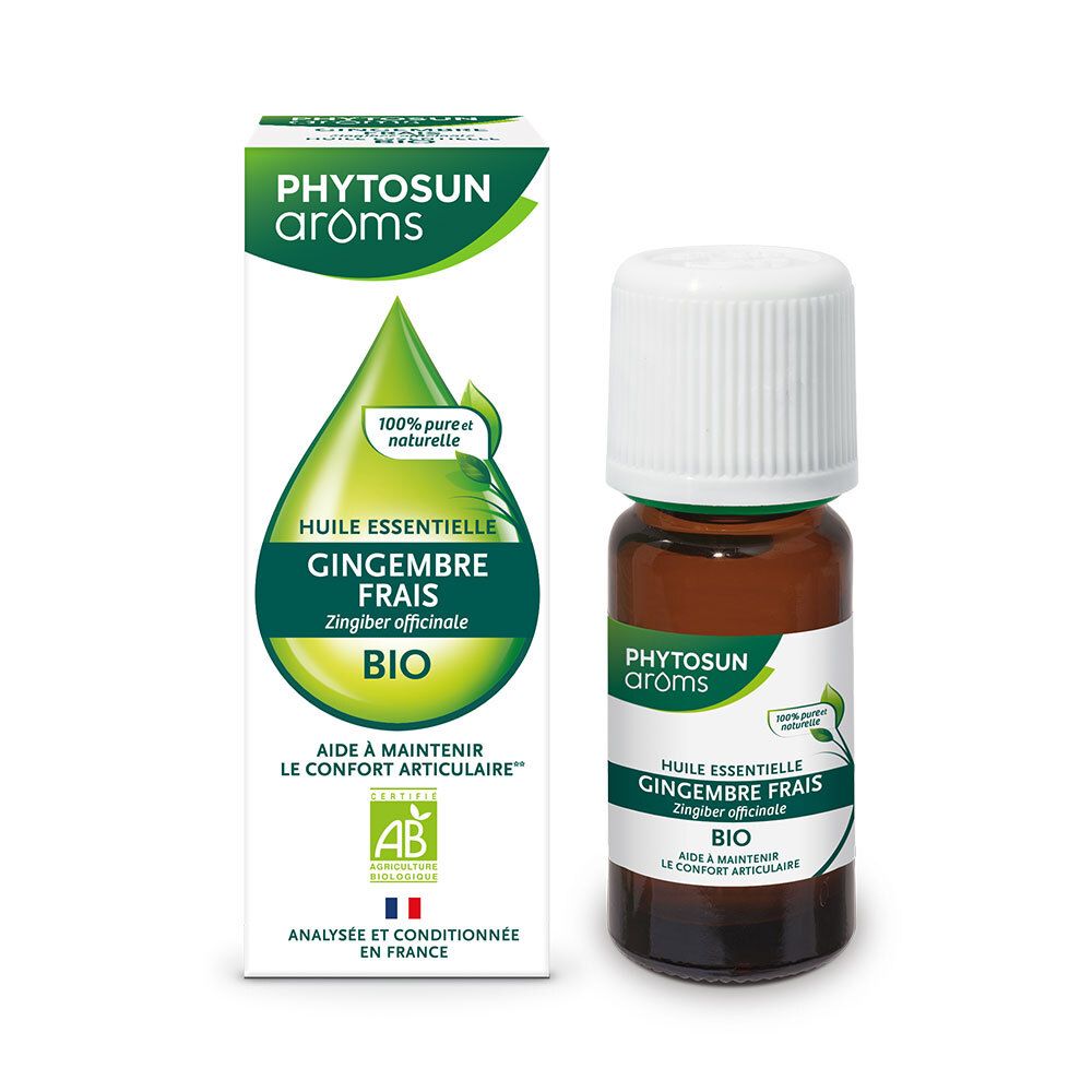 Phytosun Arôms – Huile Essentielle Gingembre frais BIO – 100 % pure et naturelle  – 5 ml