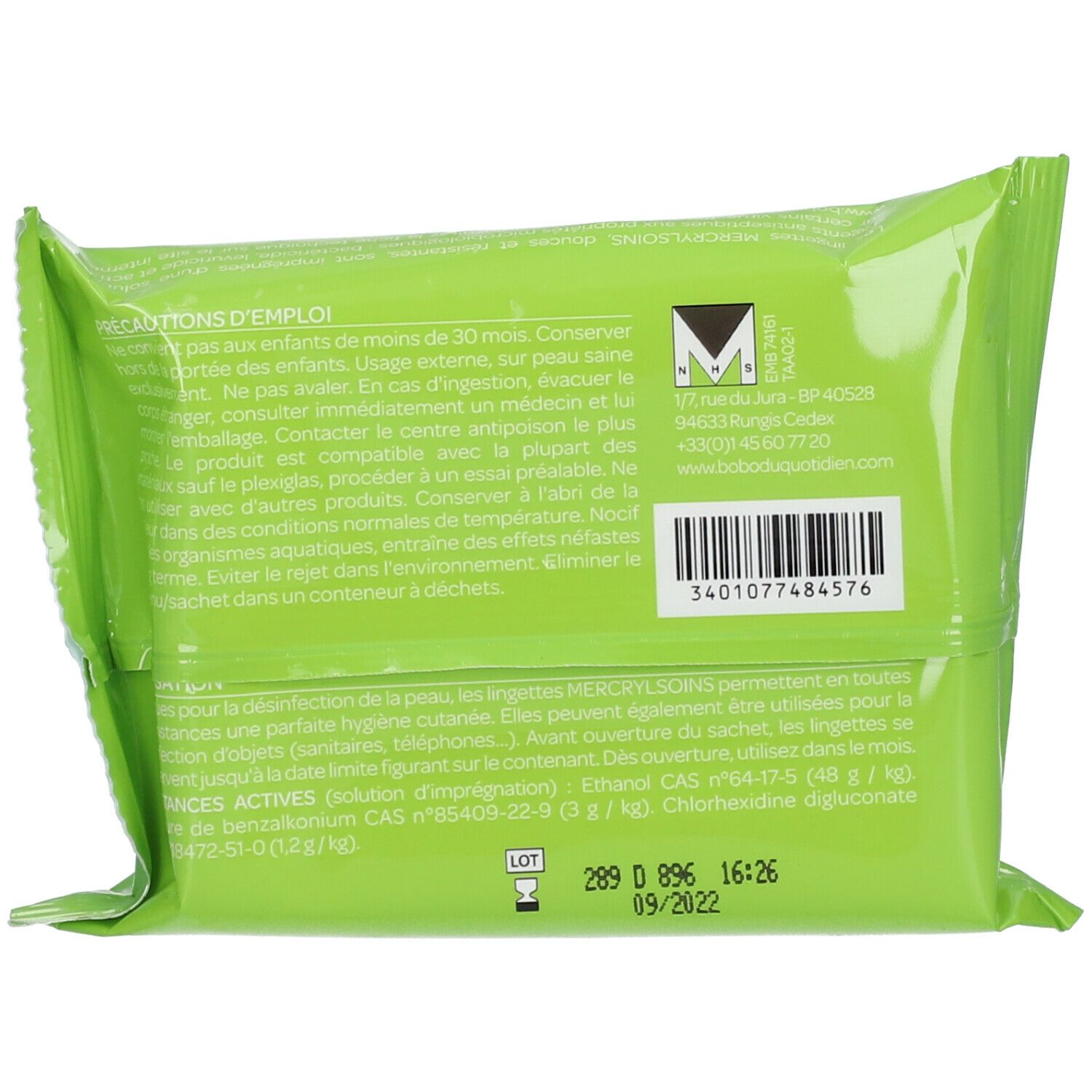 Mercryl Soins Lingettes antiseptique