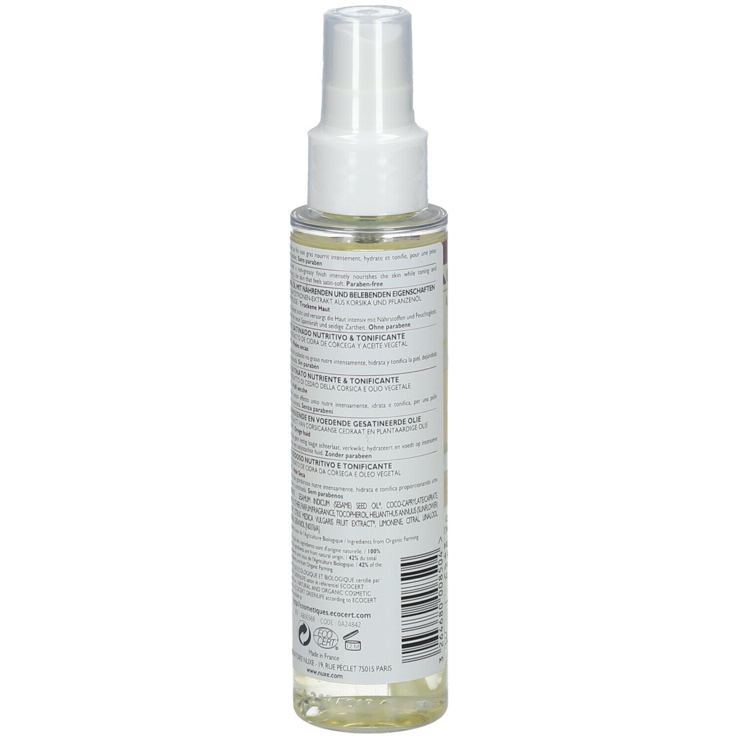 Bio Beauté by Nuxe Huile Satinée Nourrissante et Tonifiante. 100 ml