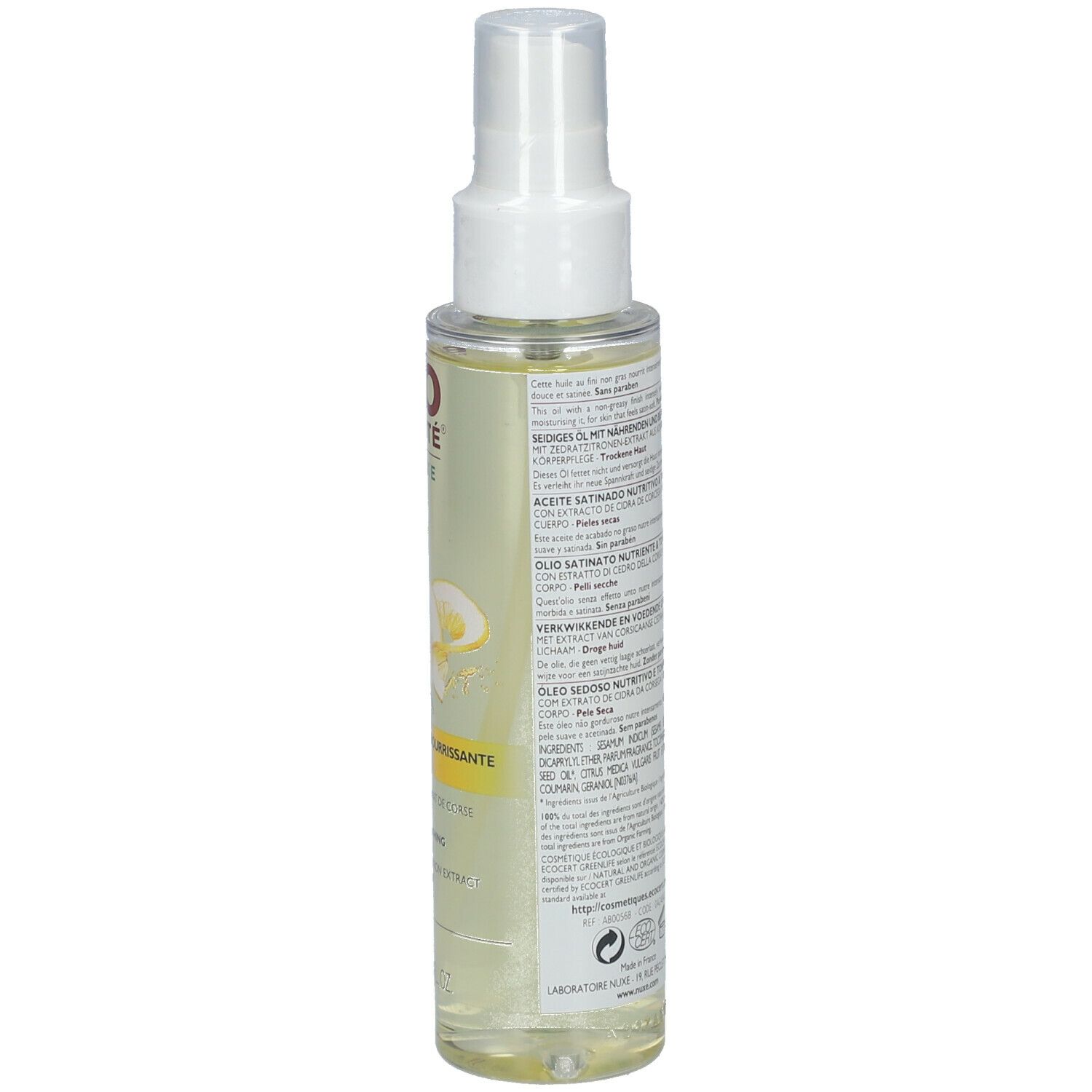Bio Beauté by Nuxe Huile Satinée Nourrissante et Tonifiante. 100 ml