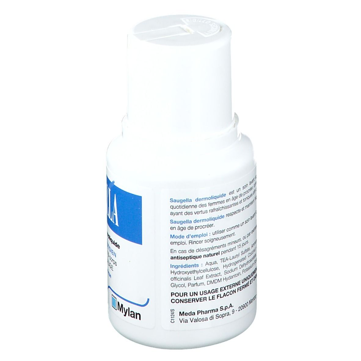 Saugella - Dermoliquide - Soin lavant pour l’hygiène intime quotidienne des femmes adultes - à base d’extrait de Sauge - Assure le bien-être intime quotidien - Flacon 100 ml
