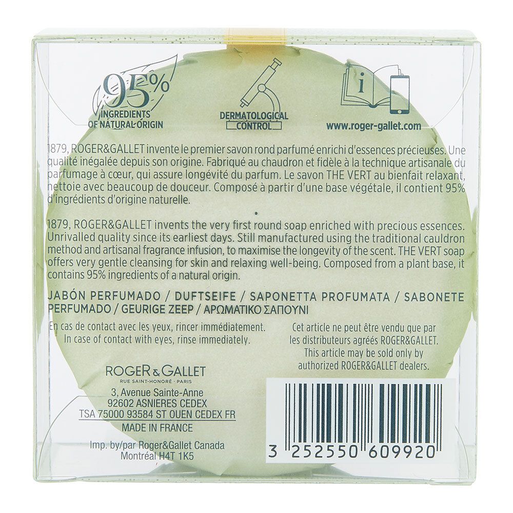 Roger & Gallet Grüner Tee Duftseife - Kristallschachtel