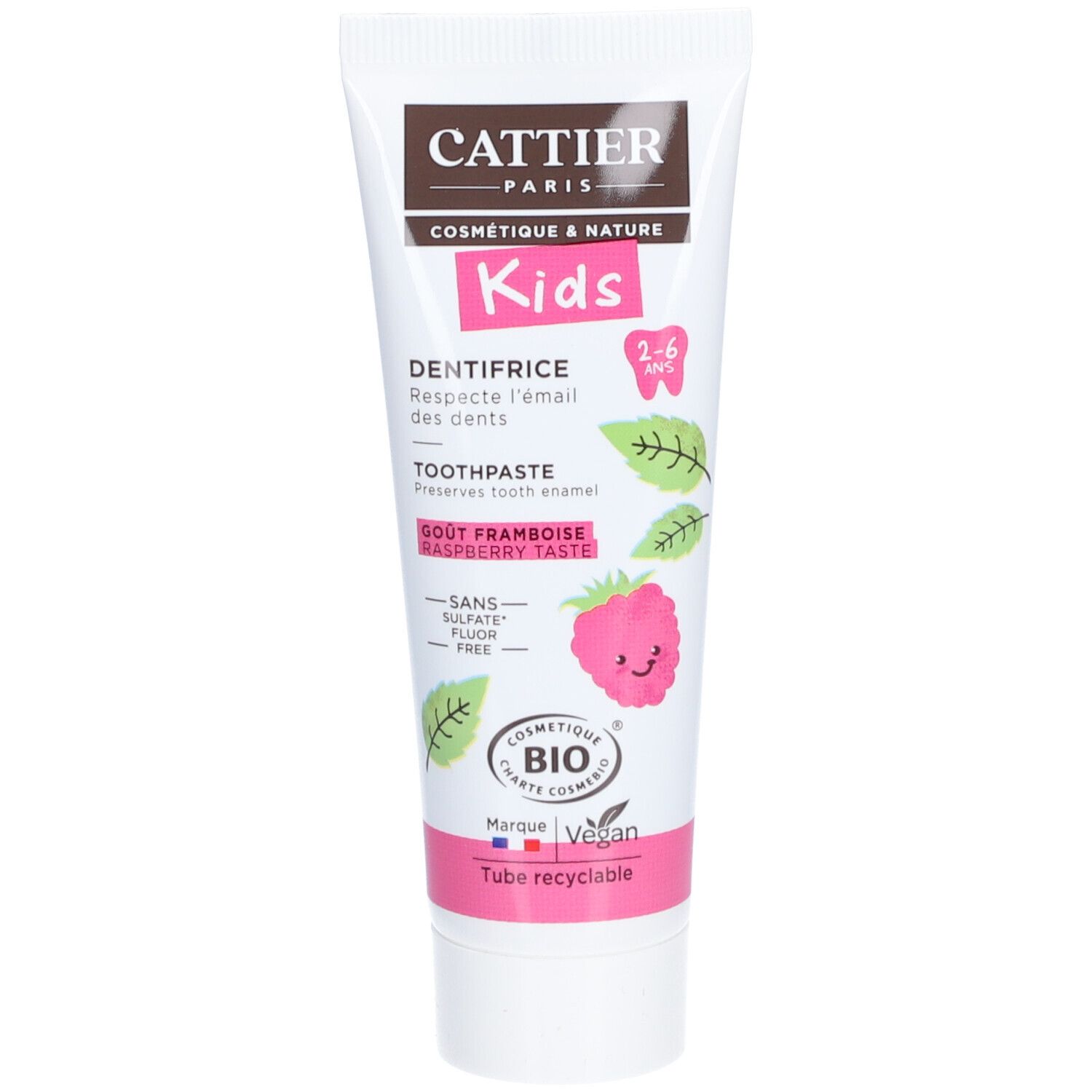 CATTIER Kids Zahnpaste Himbeere Bio