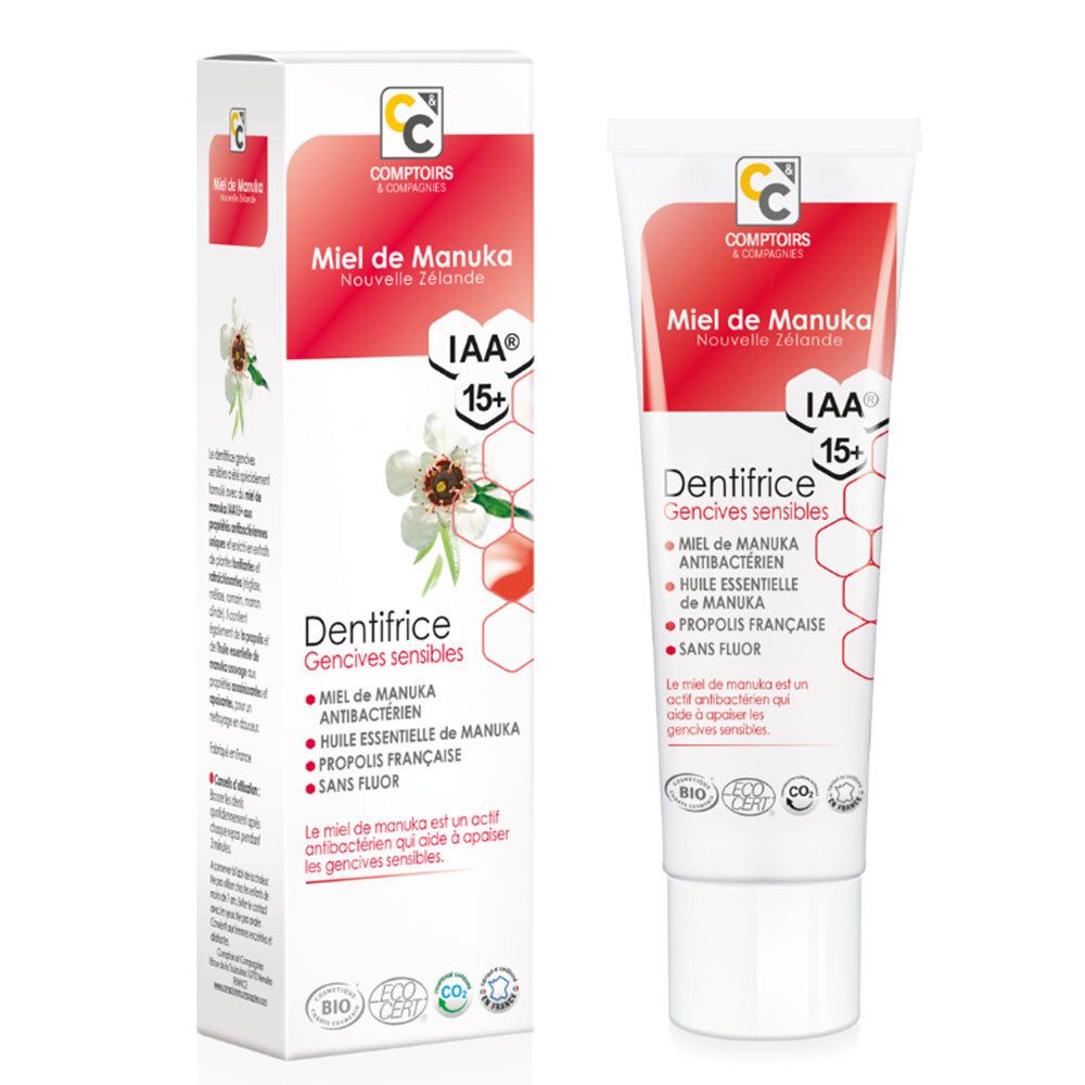 Comptoirs & Compagnies Sensitive Gum Zahnpasta Manuka Honig IAA15+