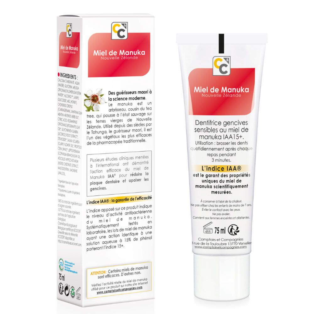 Comptoirs & Compagnies Sensitive Gum Zahnpasta Manuka Honig IAA15+