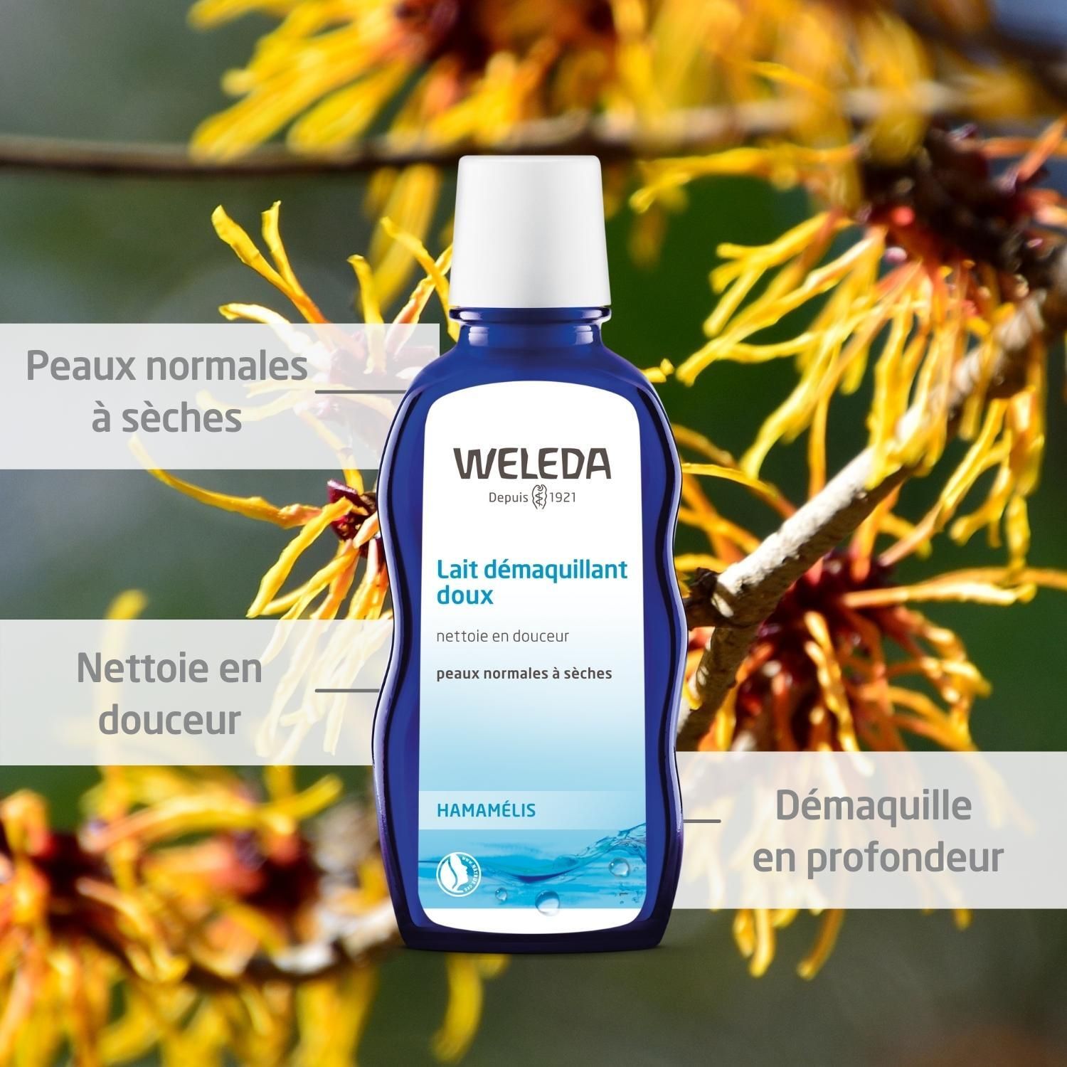 WELEDA Lait démaquillant doux Hamamélis