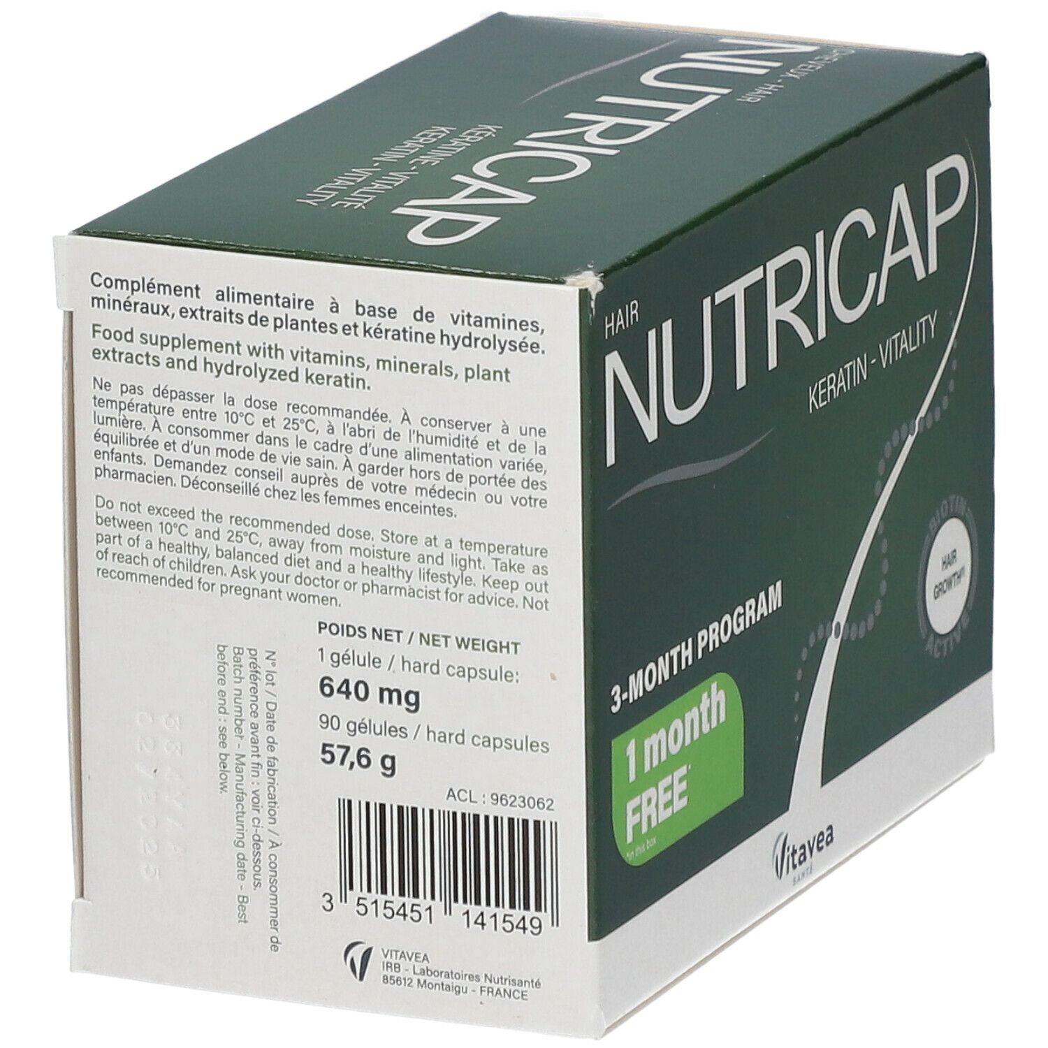 Nutrisanté Nutricap kératine vitalité cheveux et ongles 90 pc(s) - Redcare  Apotheke