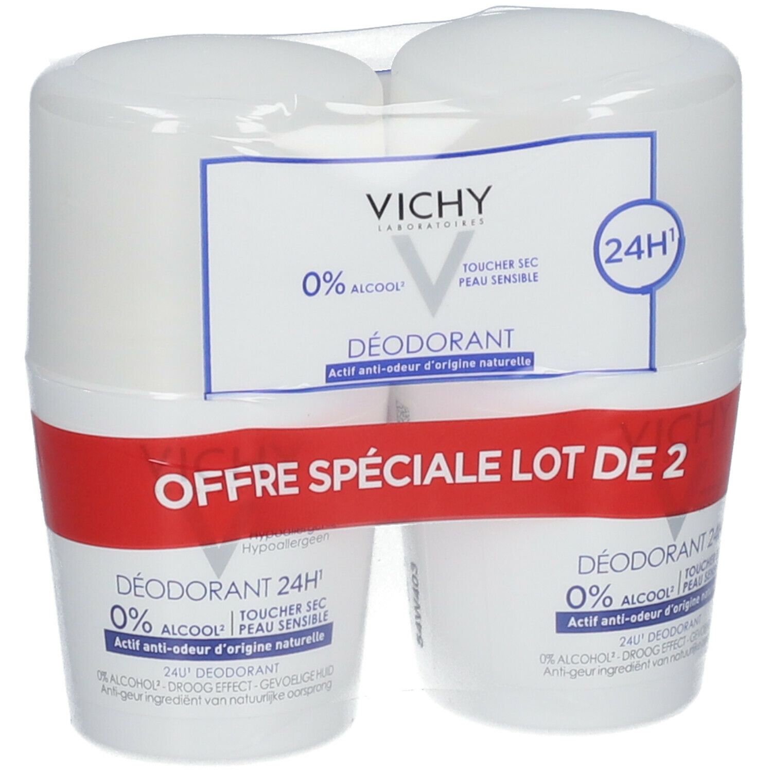 Vichy Déodorant 24H sans sels d'aluminium - Roll-on