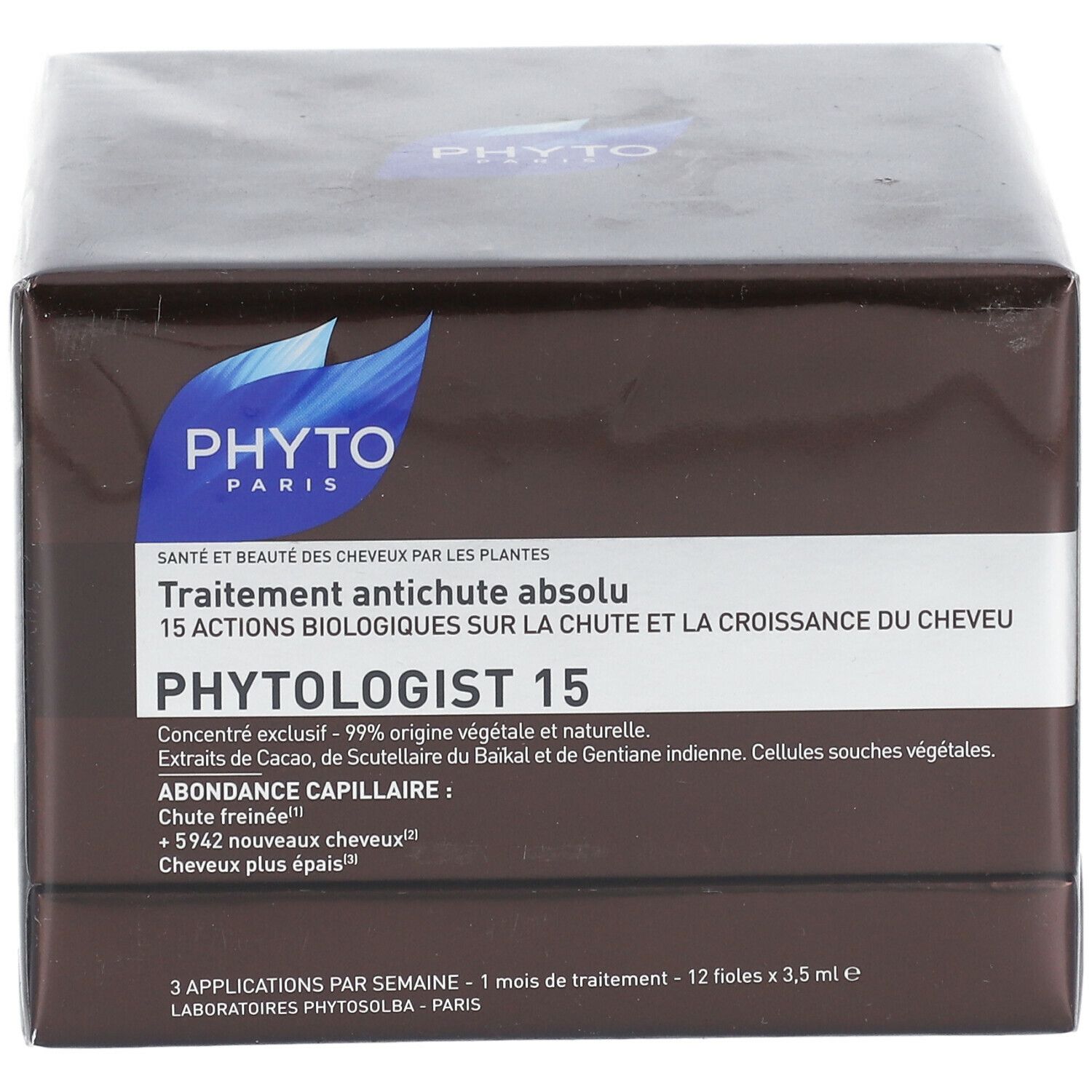 PHYTOLOGIST 15 TRAITEMENT ANTICHUTE ABSOLU - Traitement antichute, unidose.  - coffret 12