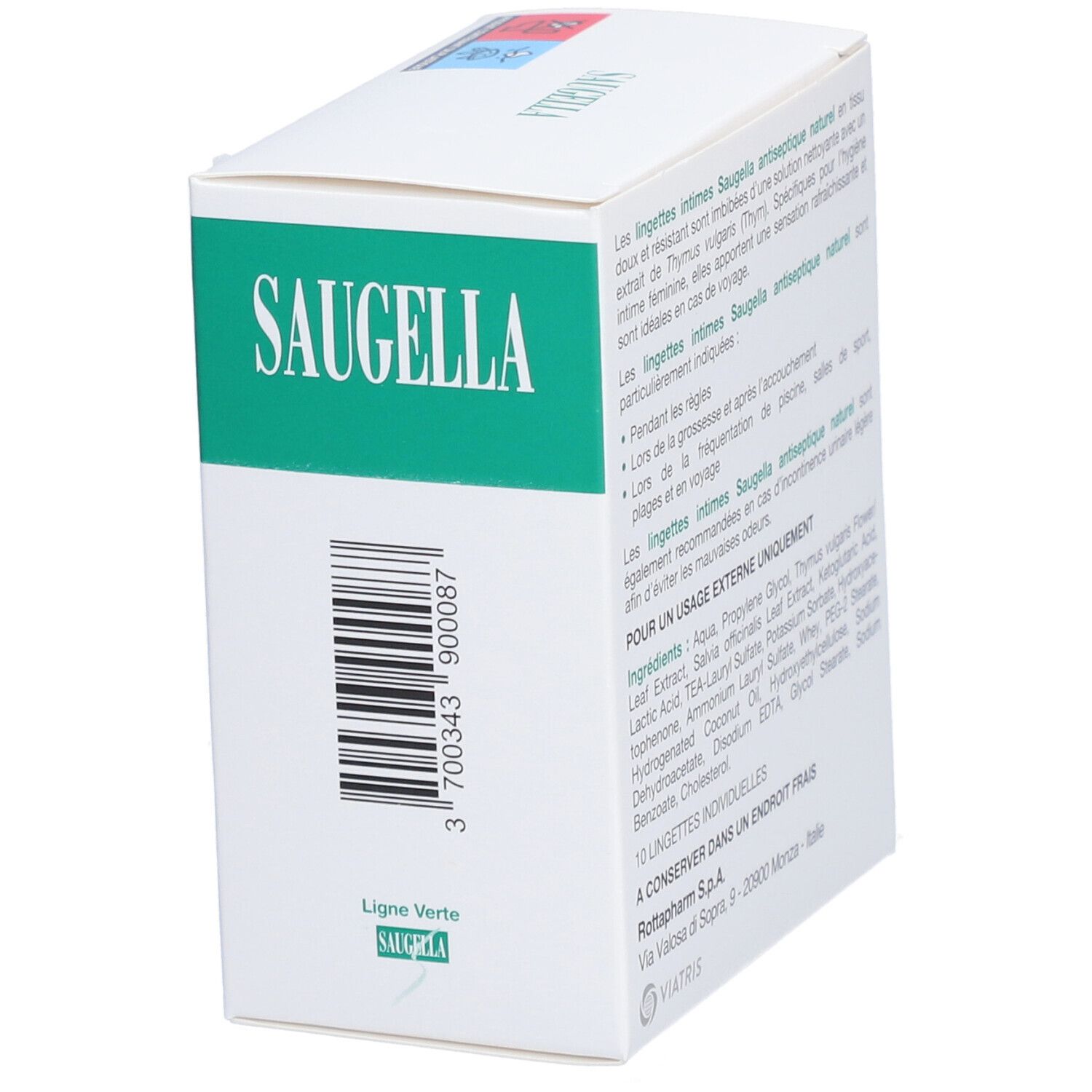Saugella® Antiseptische natürliche Wischtücher