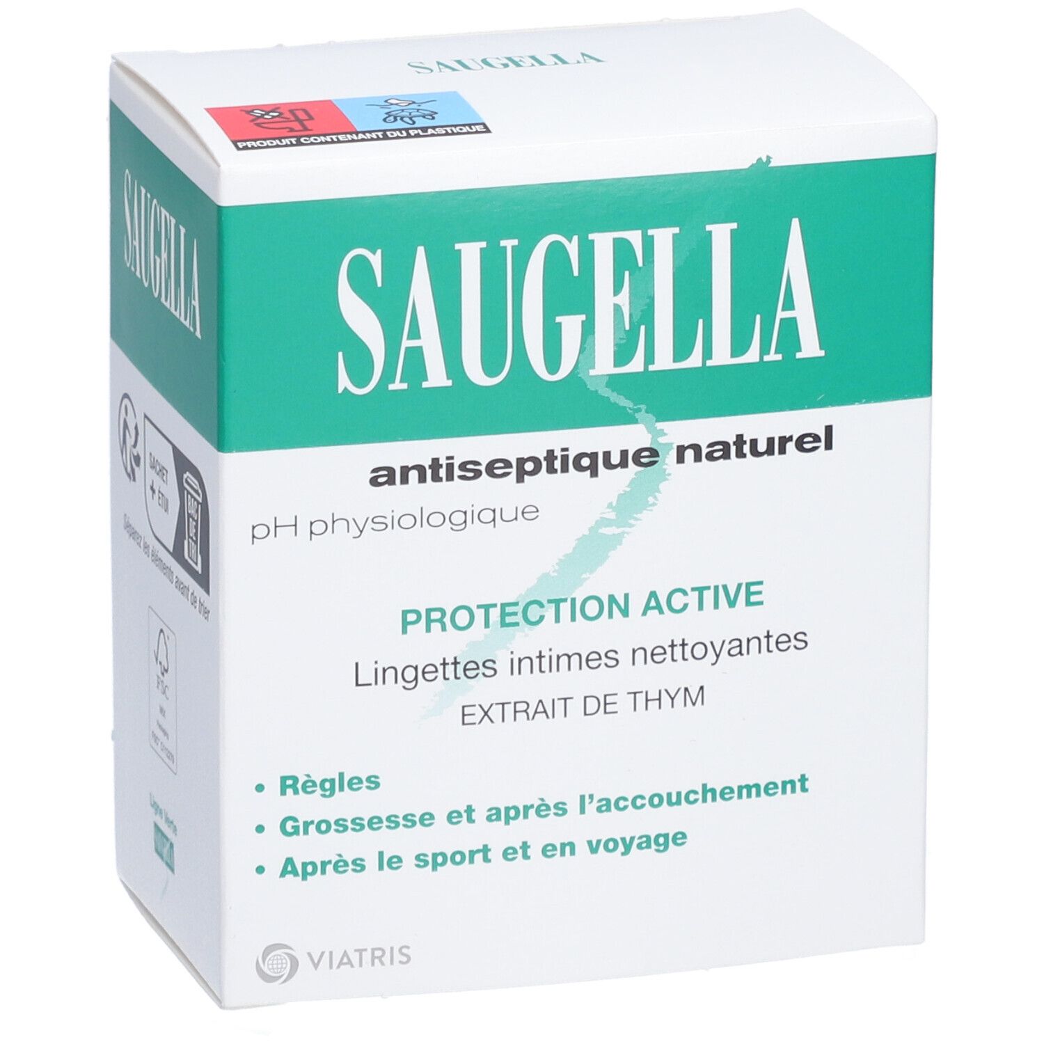 Saugella® Antiseptische natürliche Wischtücher
