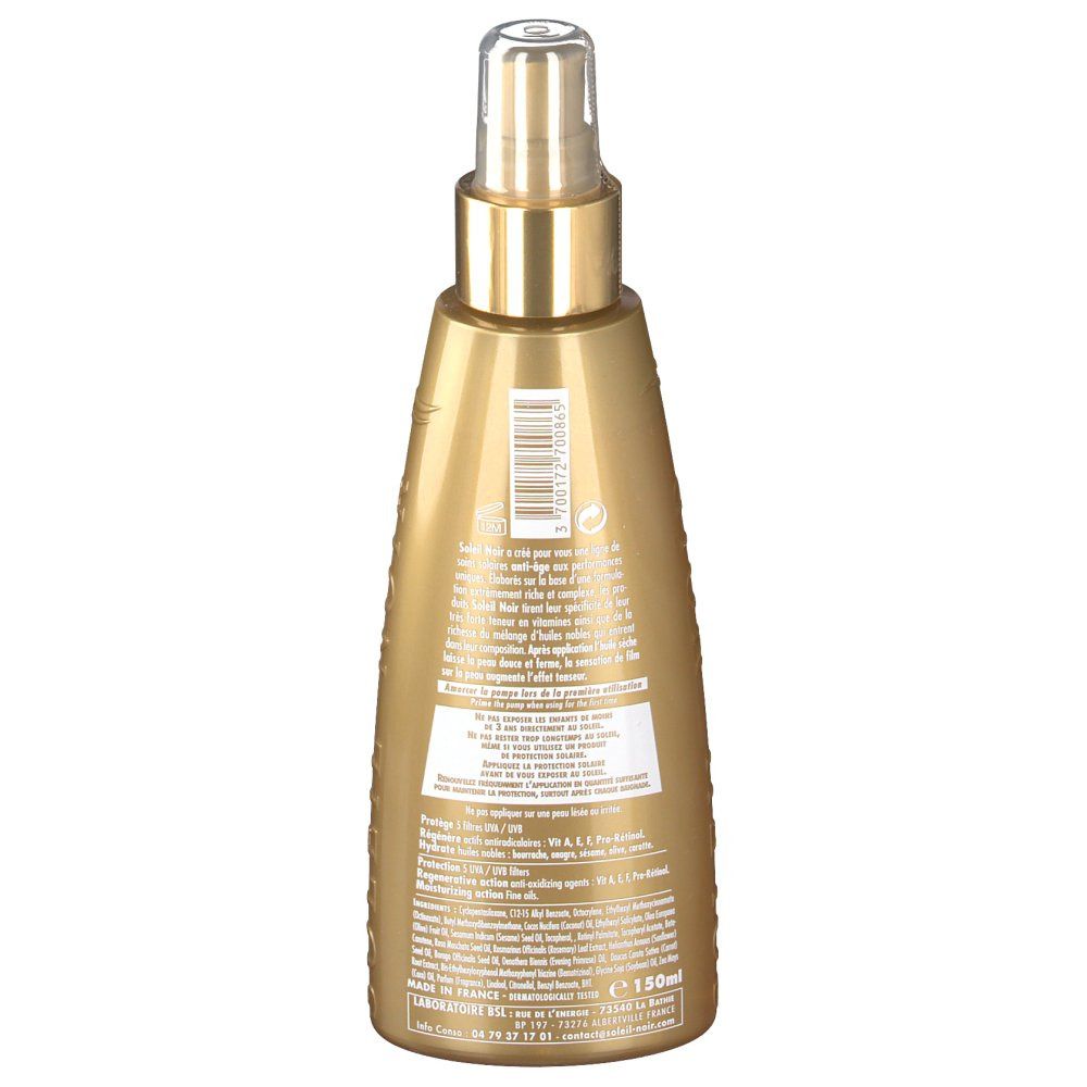 Soleil Noir Trockenes Öl mit Vitaminen SPF 10