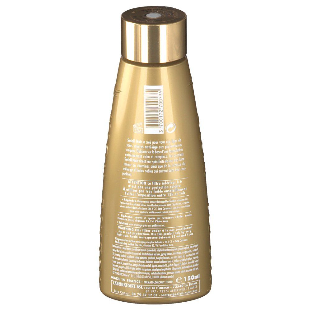 Soleil Noir Prickelnde vitaminisierte Milch GOLD SPF 4