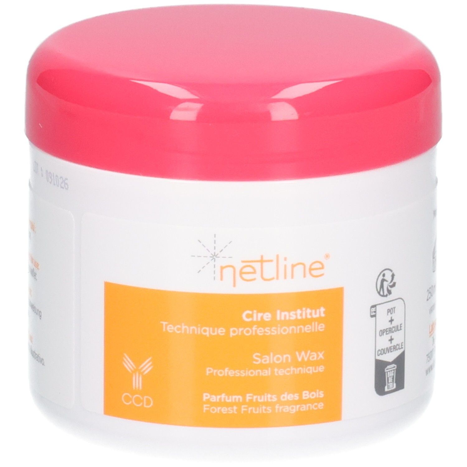 Netline Cire Institut, parfum Fruits des Bois, technique professionnelle.