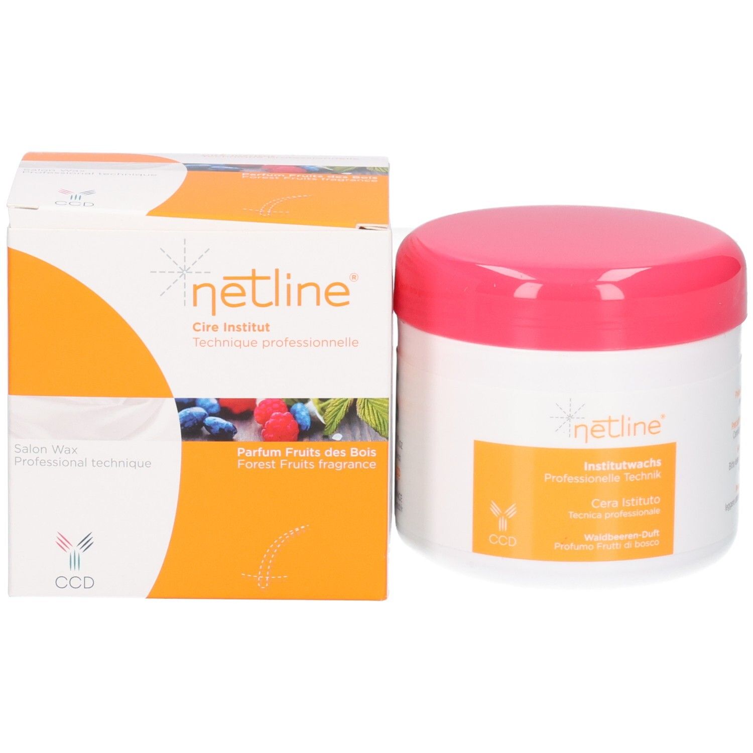 Netline Cire Institut parfum Fruits des Bois avec son emballage.