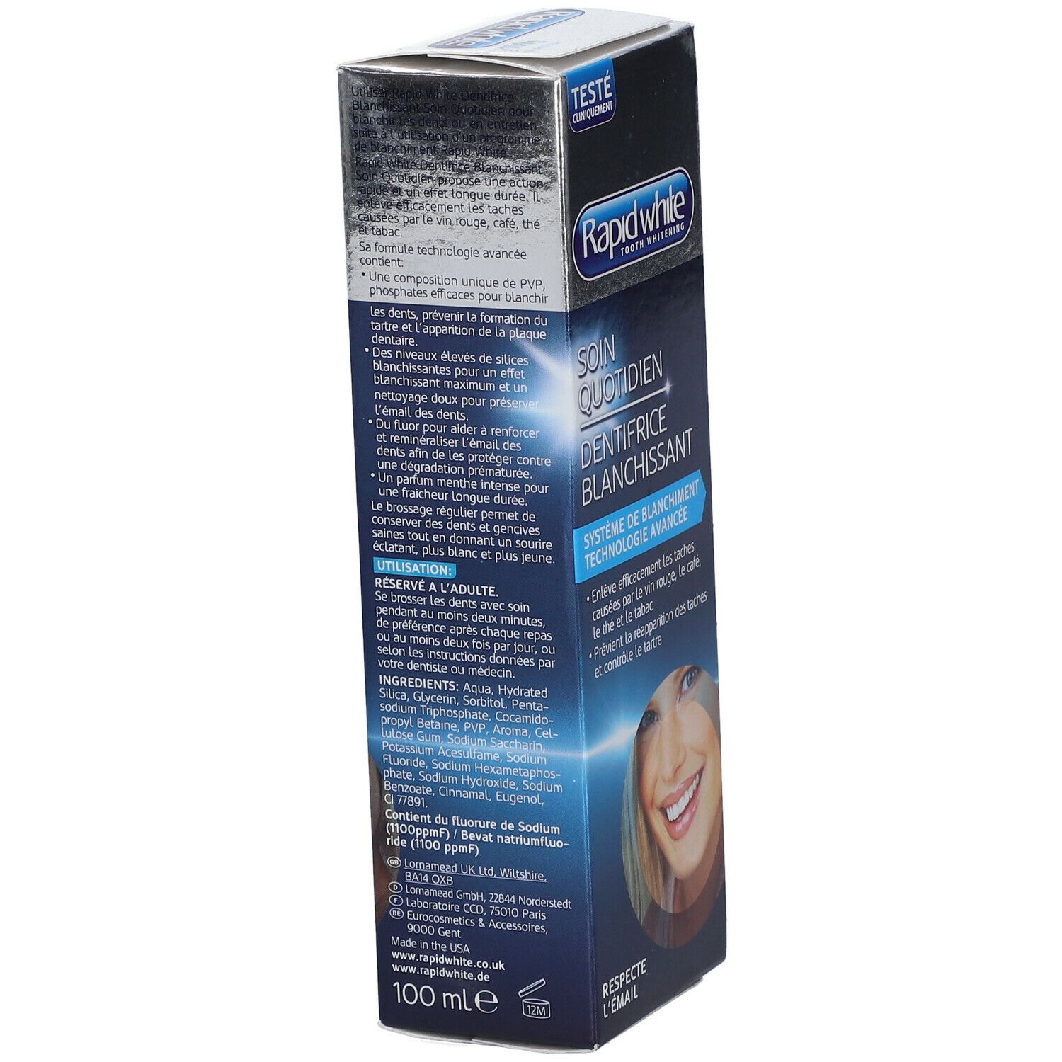 Rapid White Soin quotidien dentifrice blanchissant