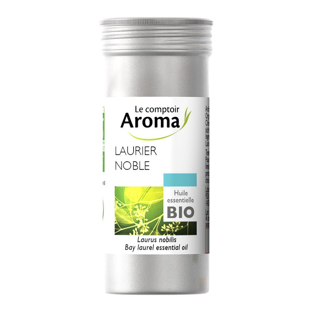 Emballage cylindrique en métal avec étiquette. Logo, nom du produit et "BIO" sur l'étiquette.