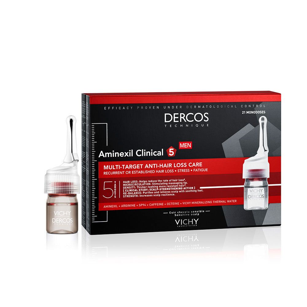 Dercos Technique Aminexil Homme Clinical 5 - Traitement Anti-Chute 21 x 6 ml