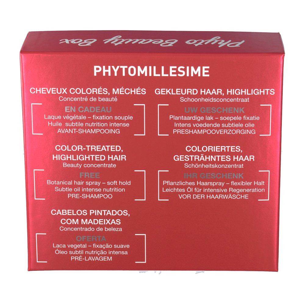 Coffret Phyto Phyto PHYTOMILLESIME Schönheitskonzentrat + PHYTOELIXIR Maske für intensive Ernährung + PHYTOLAQUE SOIE Schellack-Pflanzenlack