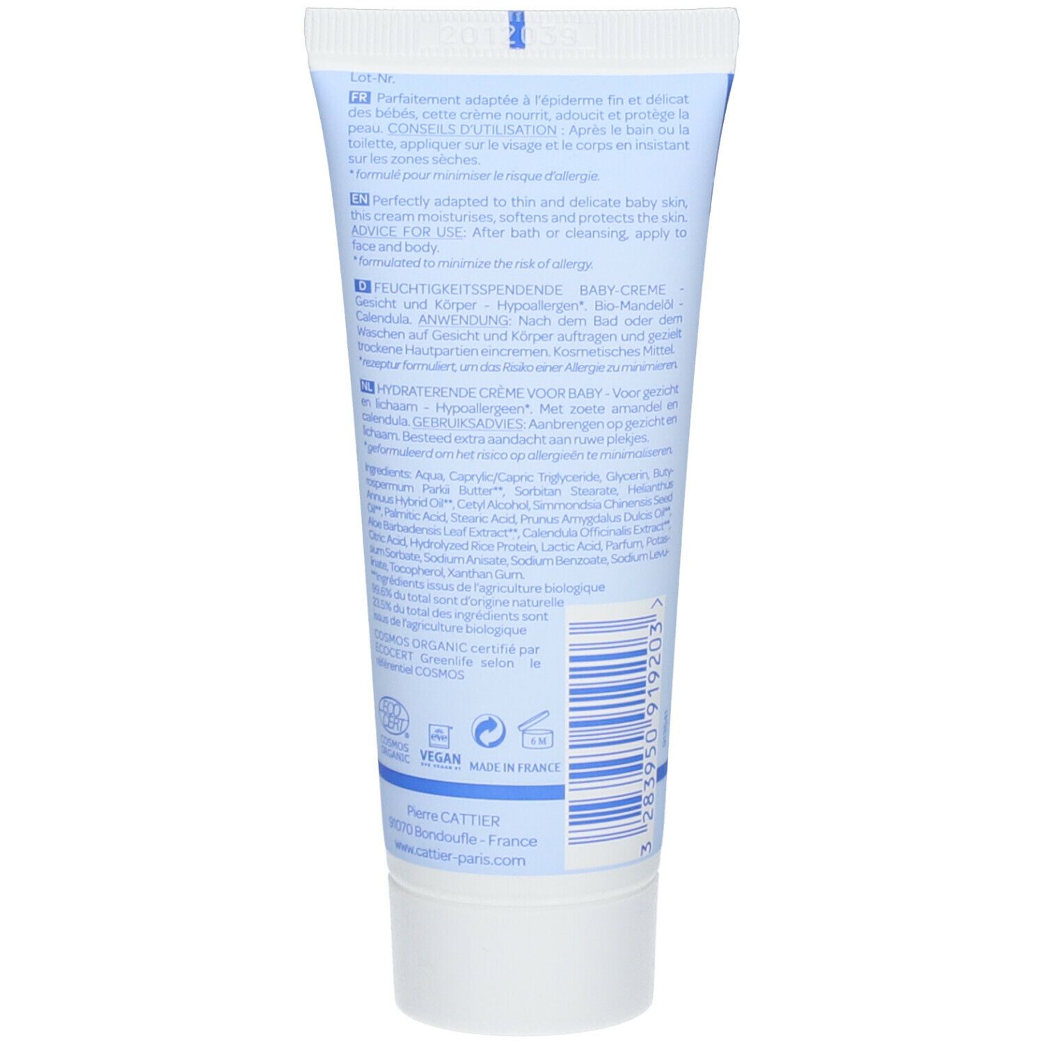 Cattier Crème hydratante