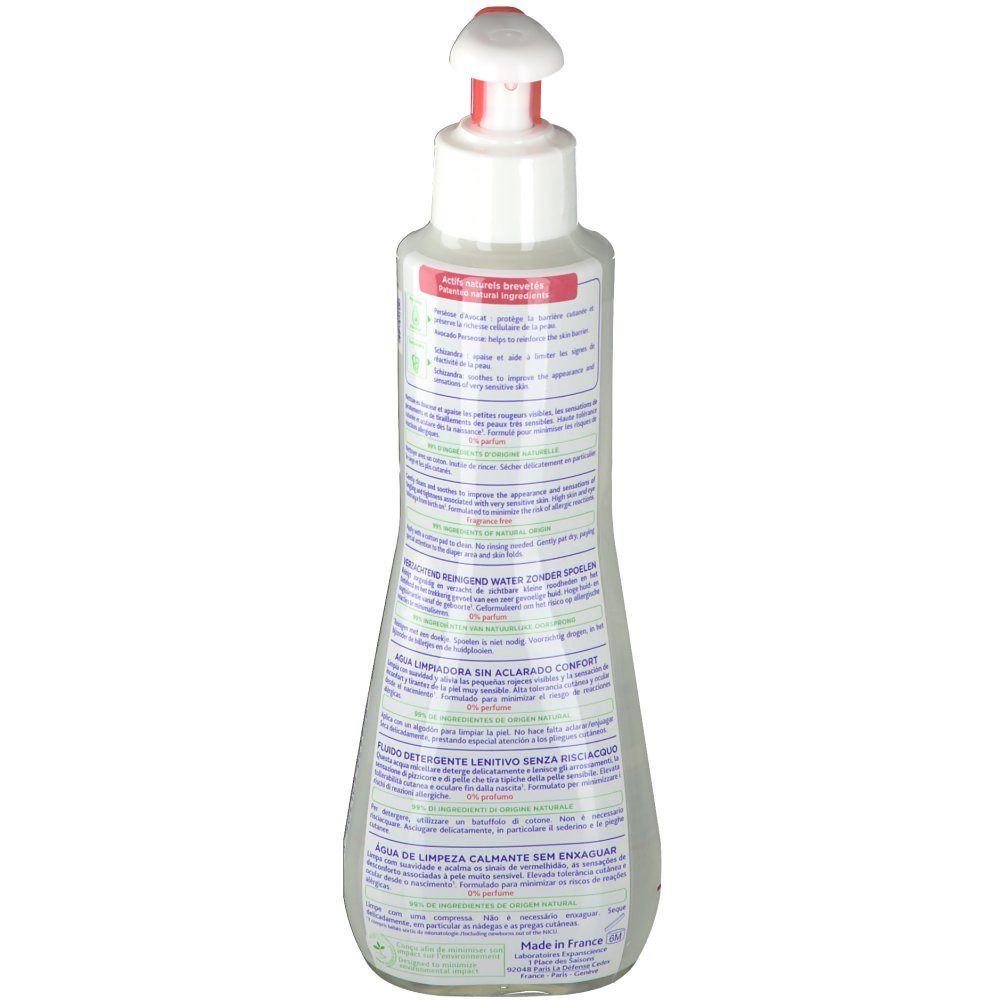 mustela® Bébé Enfant Eau Nettoyante Apaisante Sans Rinçage Peau Très Sensible
