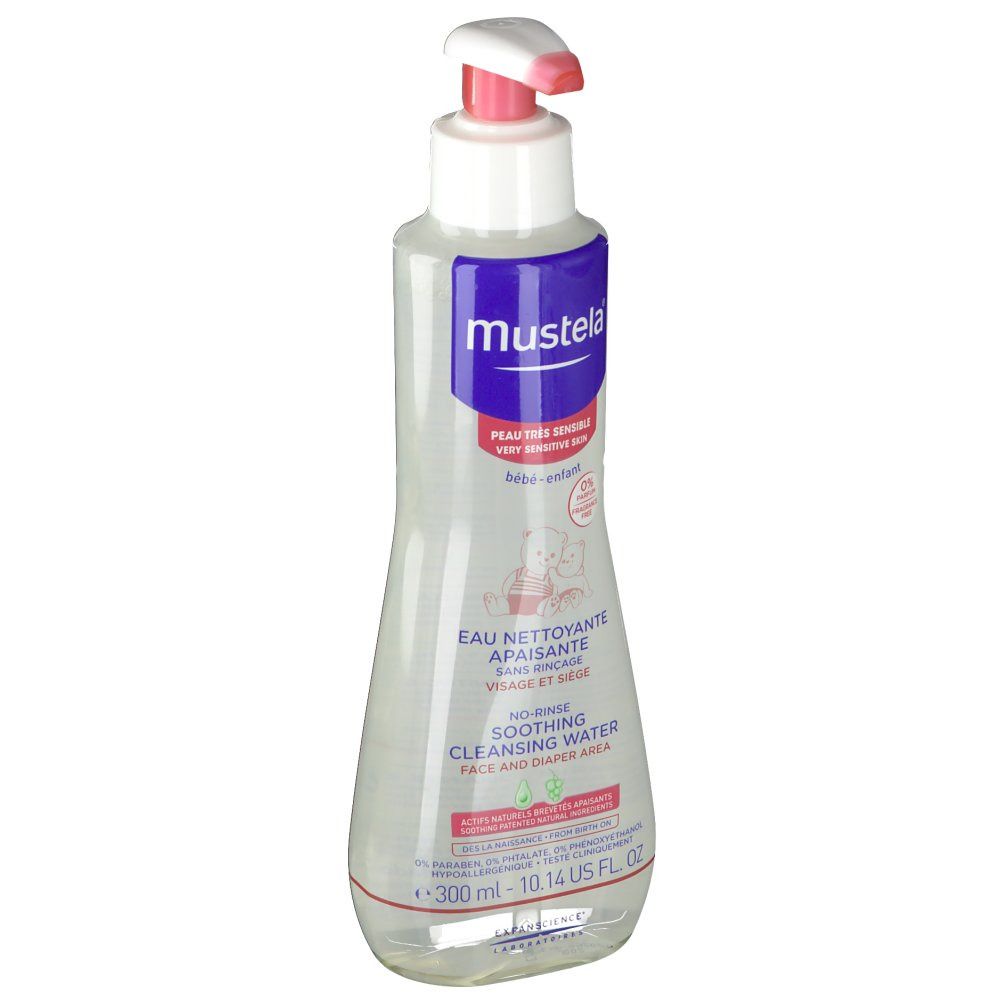 mustela® Bébé Enfant Eau Nettoyante Apaisante Sans Rinçage Peau Très Sensible