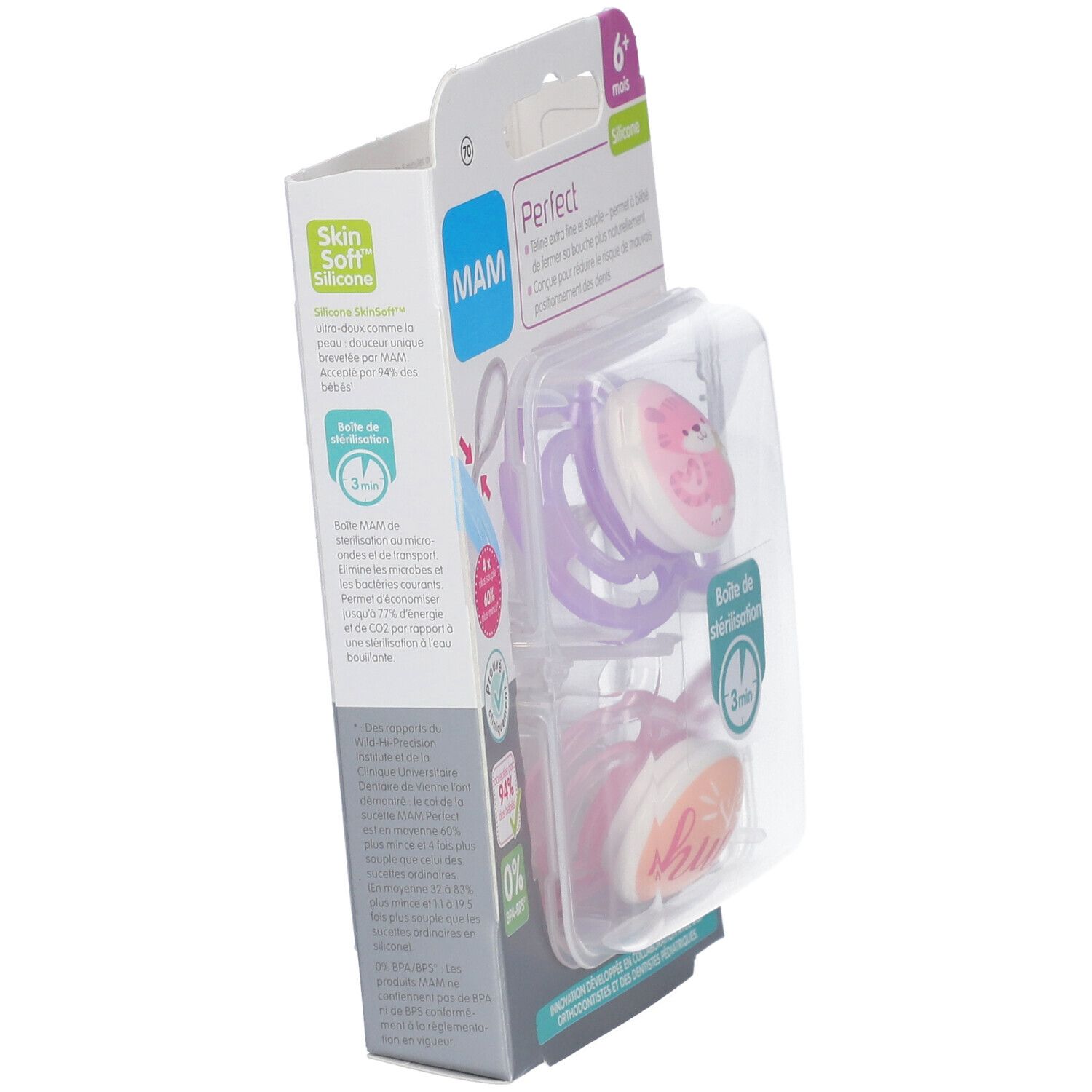 MAM Sucette anatomique Perfect silicone 6+ mois