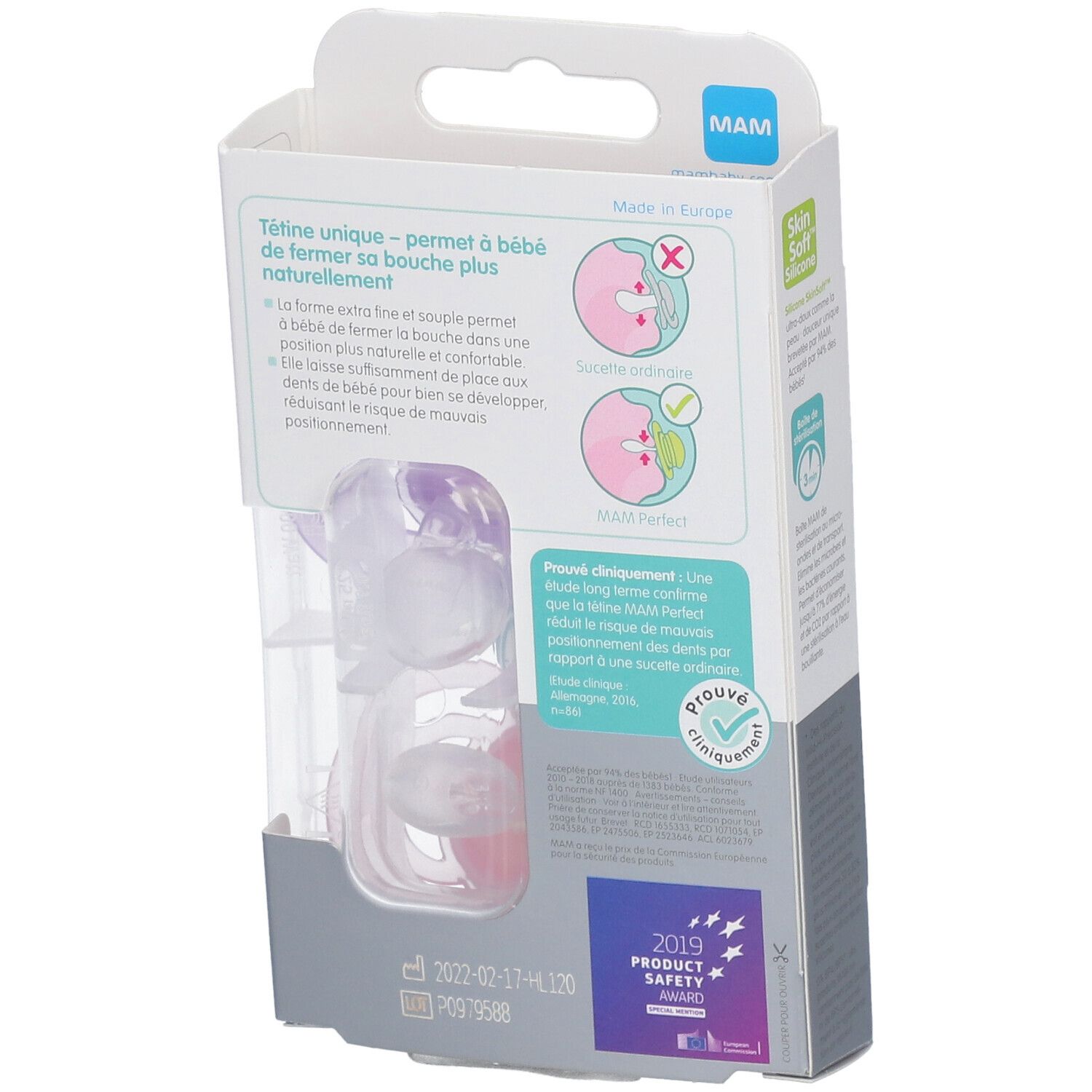MAM Sucette anatomique Perfect silicone 6+ mois