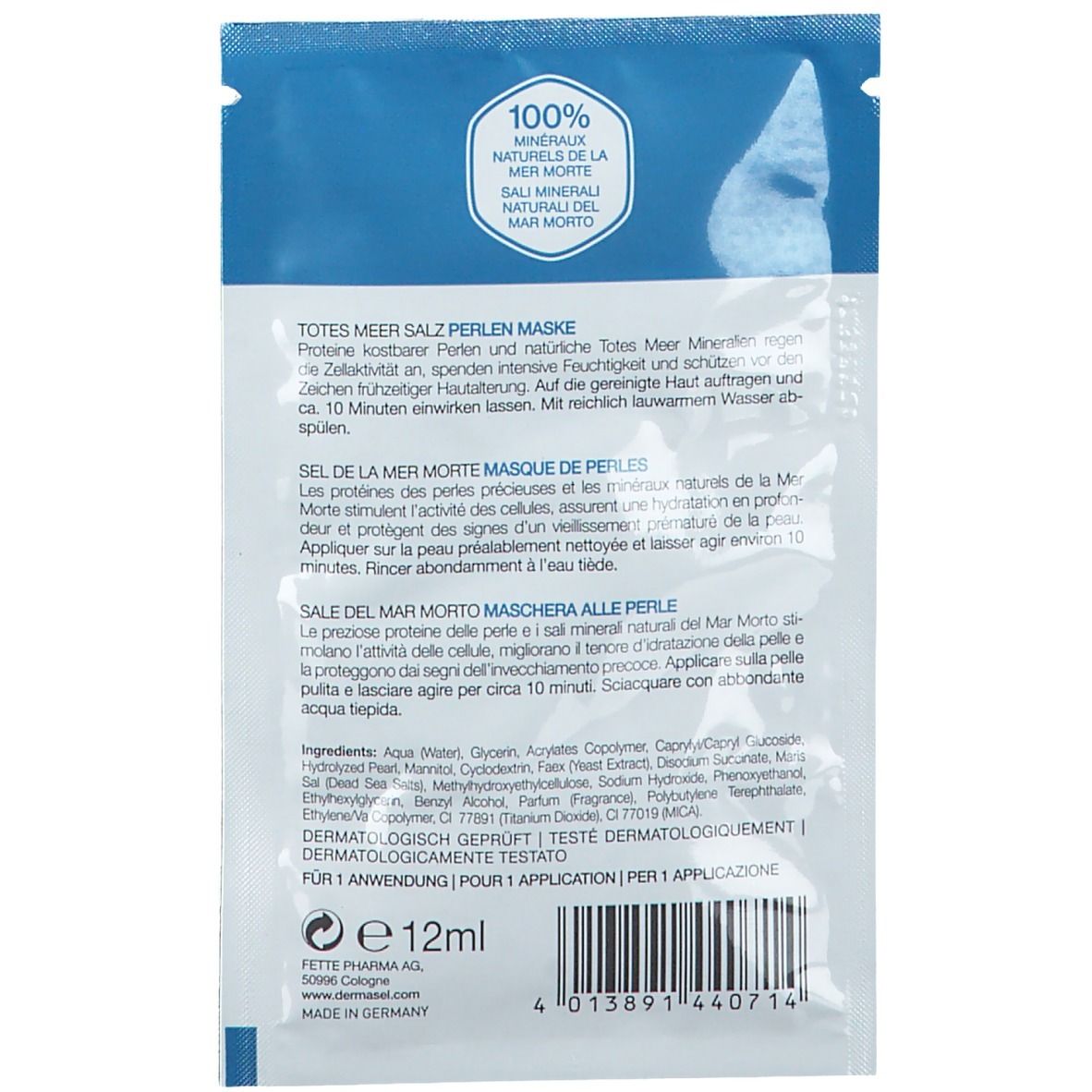 DERMASEL® Totes Meer Salz Perlen Maske