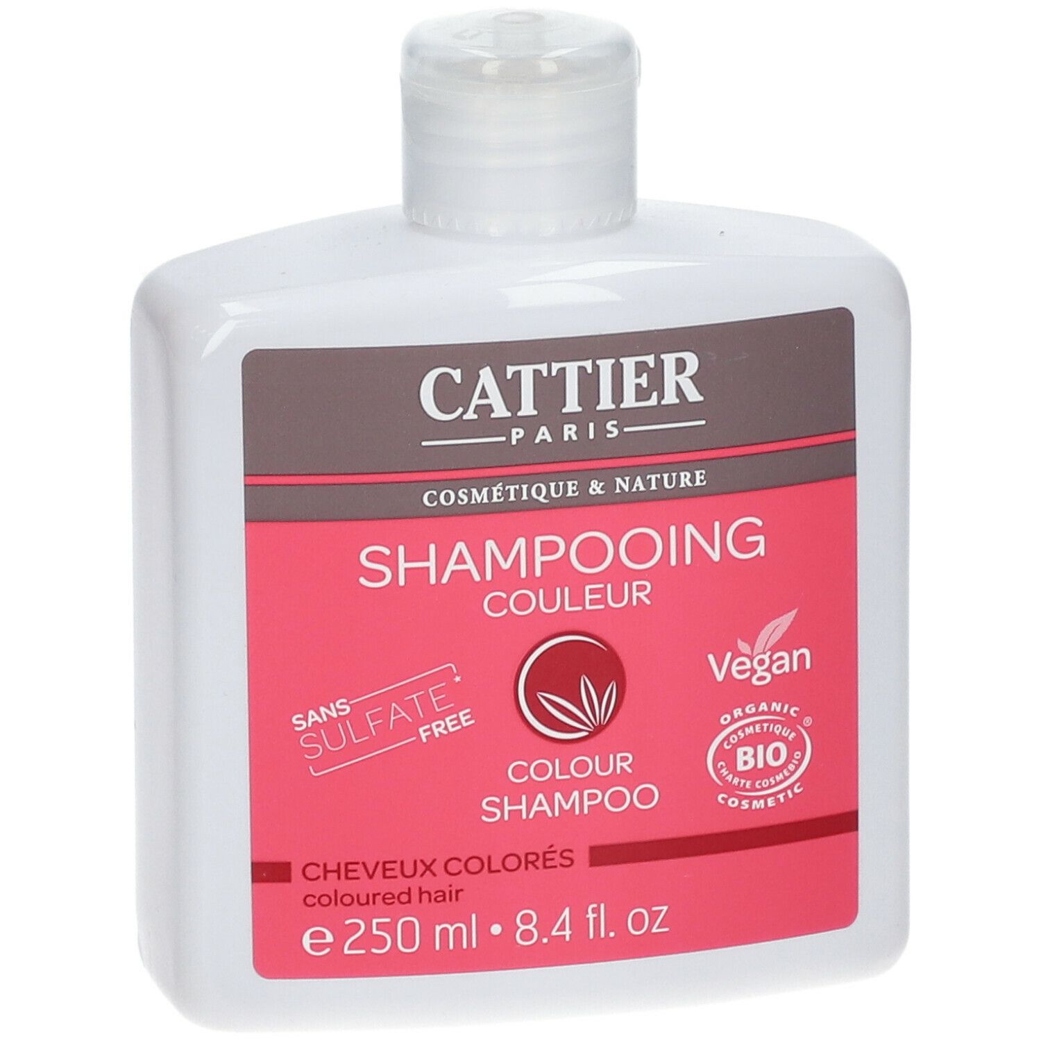 CATTIER Shampooing Couleur - 0% Sulfate Cheuveux Colorés