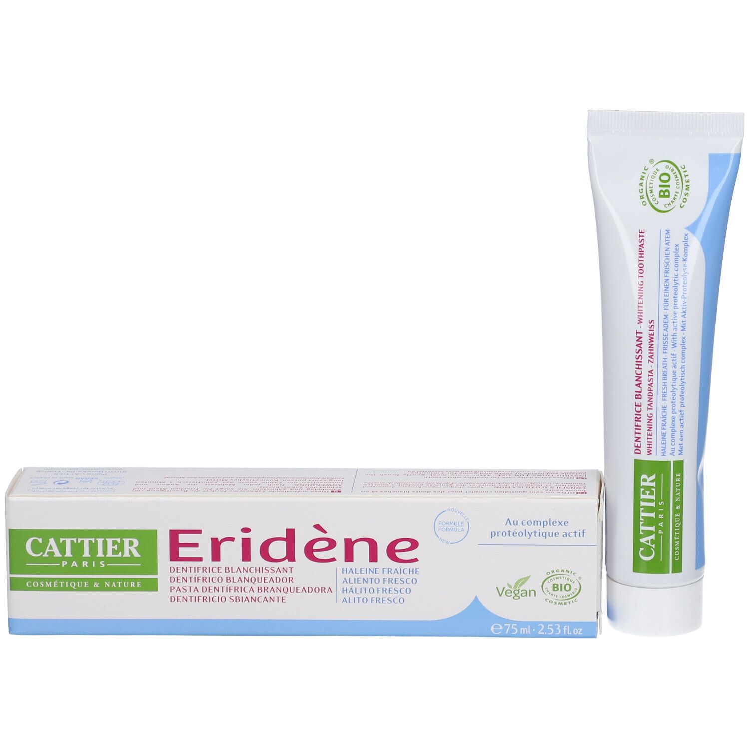 ERIDÈNE DENTIFRICE BLANCHISSANT HALEINE FRAÎCHE - Dentifrice blanchissant au complexe prot
