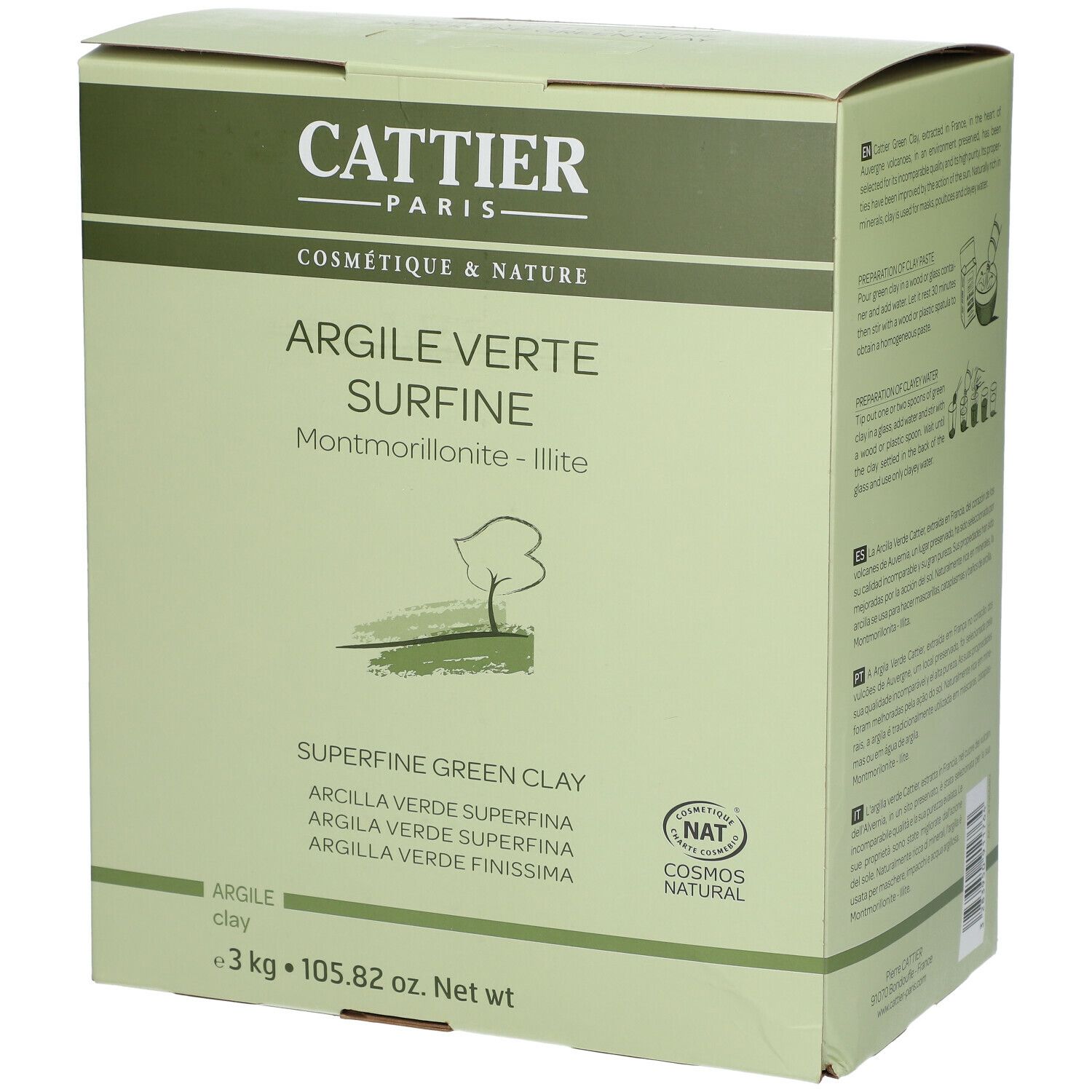 ARGILE VERTE CATTIER VRAC - Argile verte surfine.  - bt 3 kg