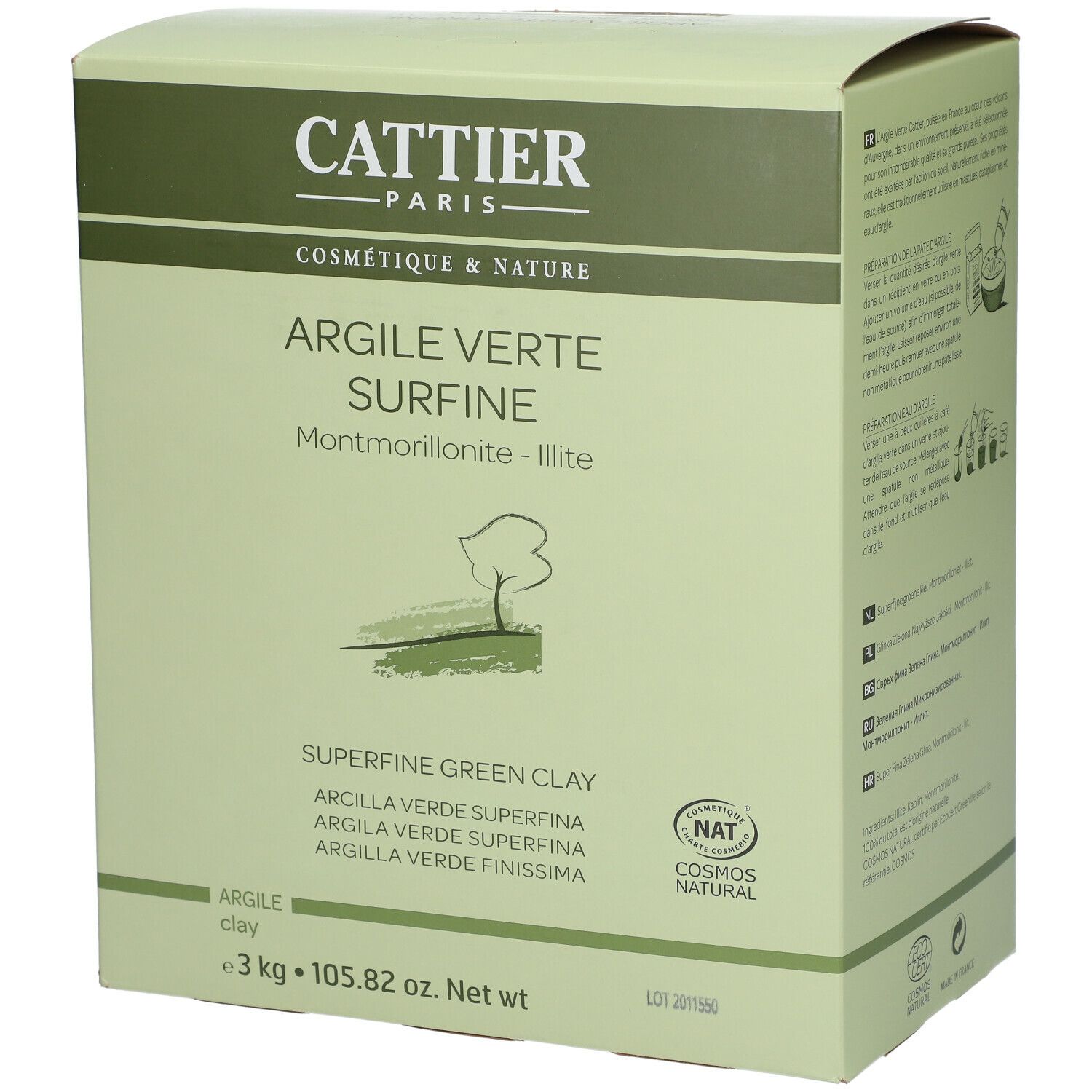 ARGILE VERTE CATTIER VRAC - Argile verte surfine.  - bt 3 kg