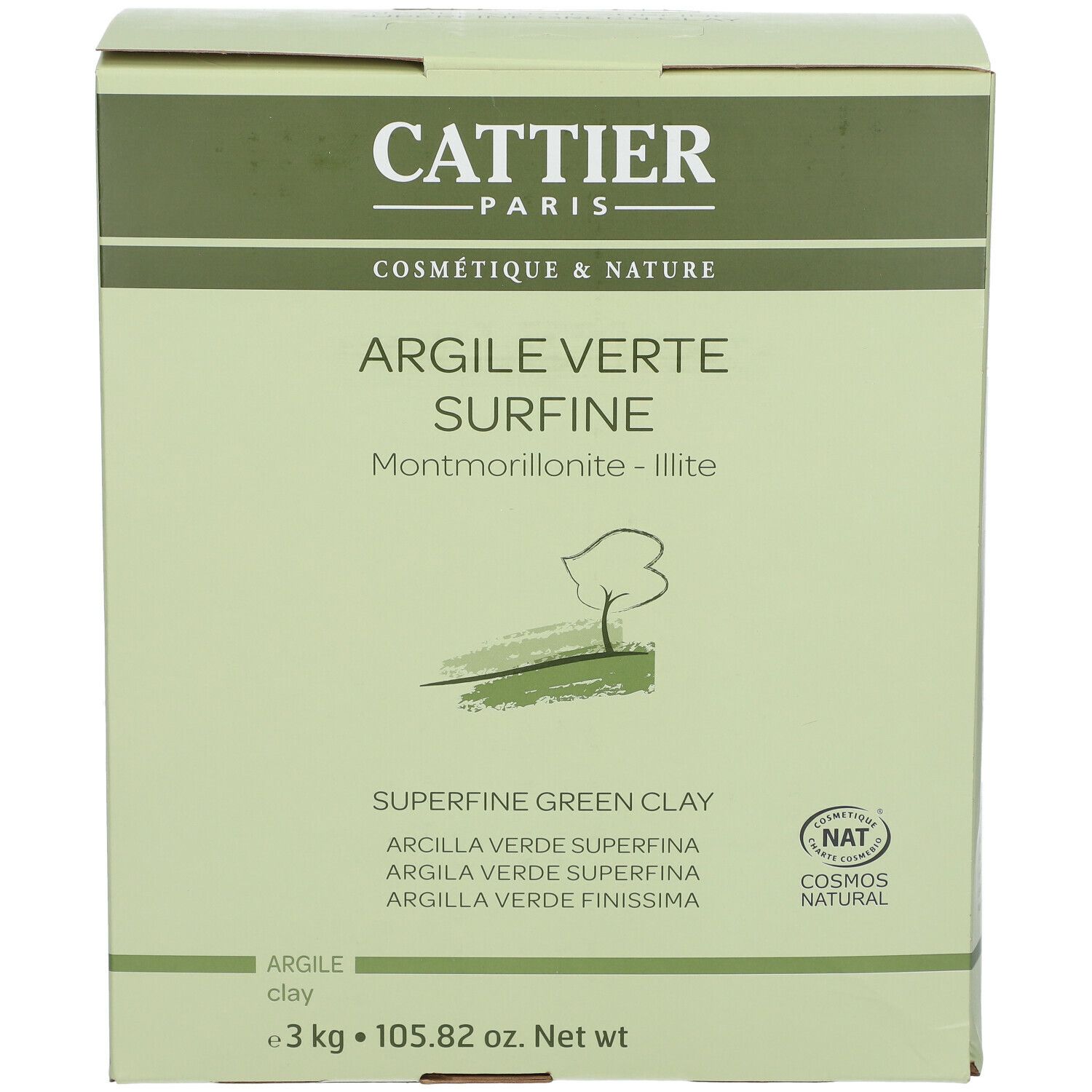 ARGILE VERTE CATTIER VRAC - Argile verte surfine.  - bt 3 kg