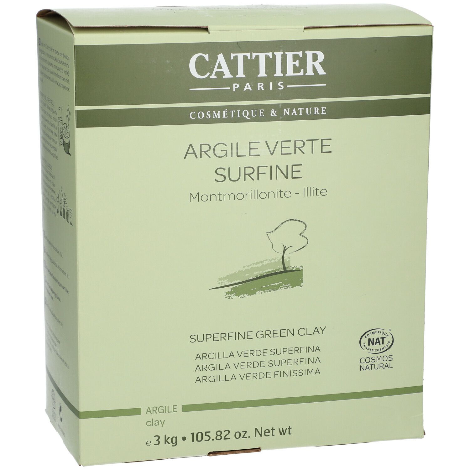 ARGILE VERTE CATTIER VRAC - Argile verte surfine.  - bt 3 kg