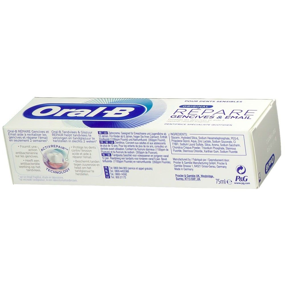 Oral-B-Reparaturen Zahnfleisch und Schmelz Original-Zahnpasta