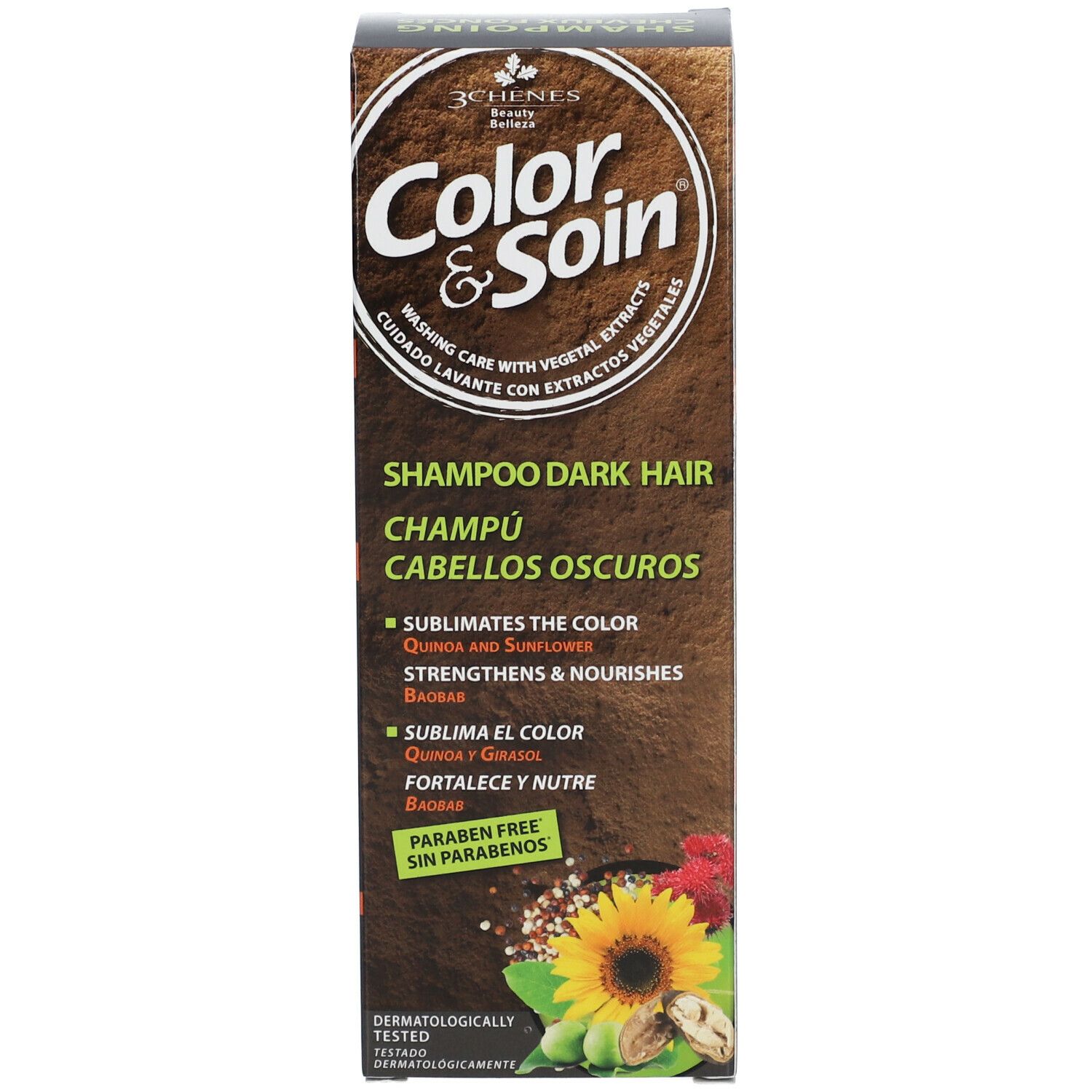 Les 3 Chênes Color & Soin Shampoo für dunkles Haar