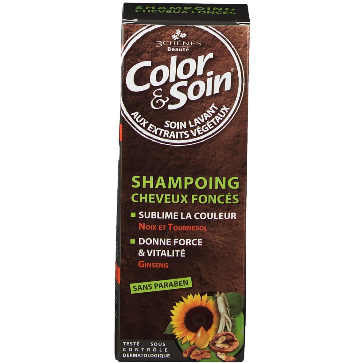 Les 3 Chênes Color & Soin Shampoo für dunkles Haar