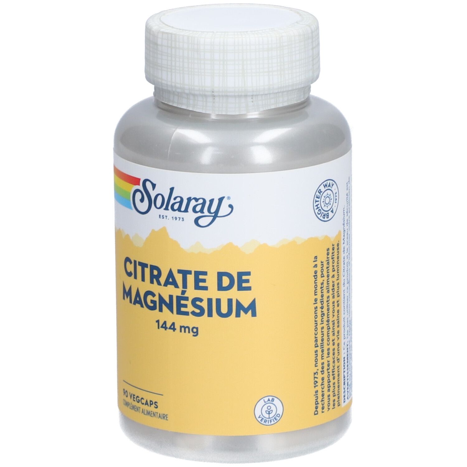 Solaray Citrate de Magnésium 144 mg
