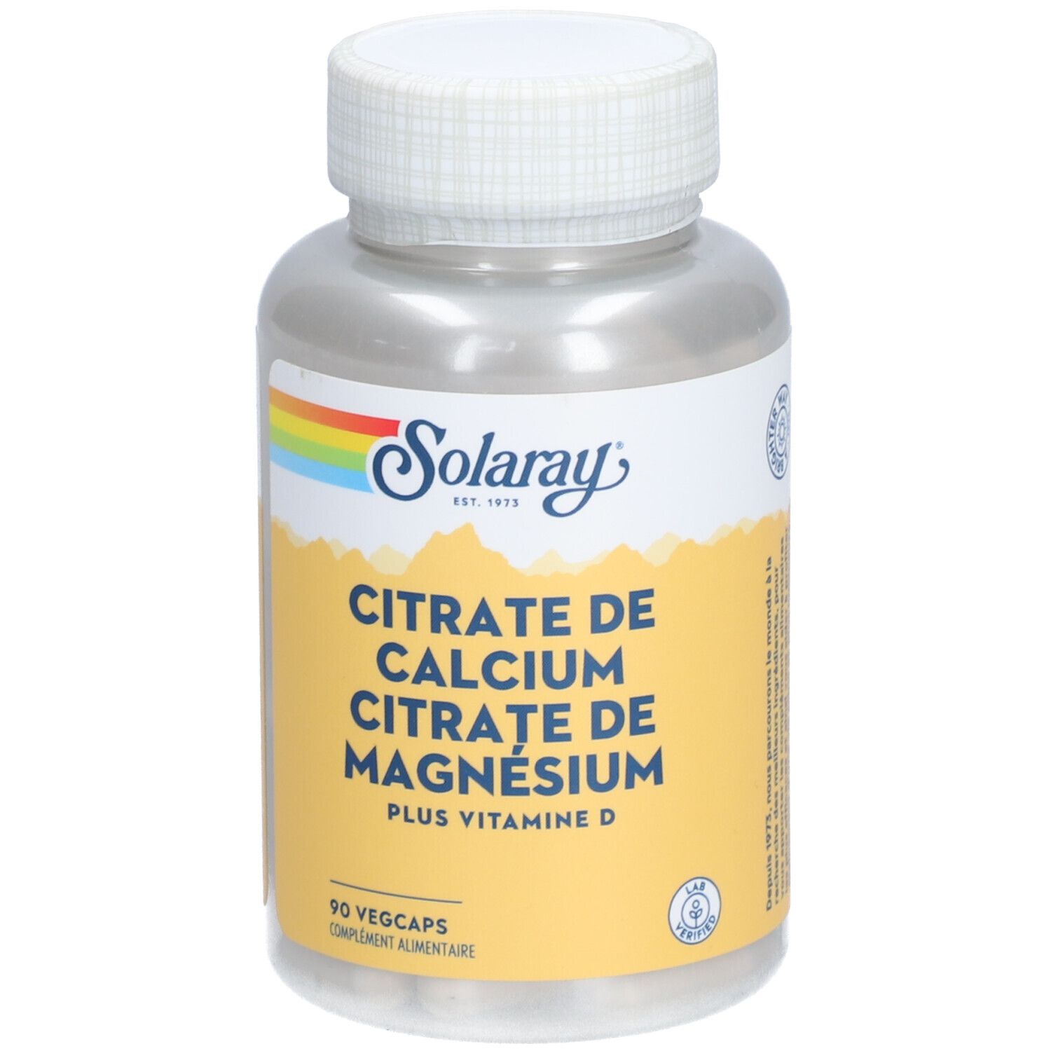 Solaray Citrate de Calcium et de Magnésium avec Vitamine D