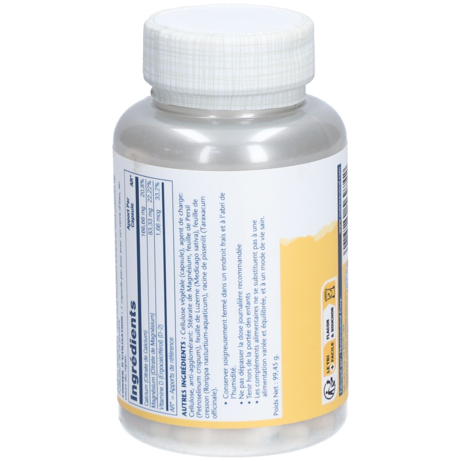 Solaray Citrate de Calcium et de Magnésium avec Vitamine D