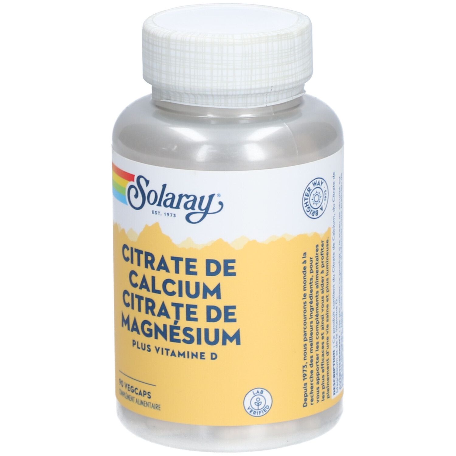 Solaray Citrate de Calcium et de Magnésium avec Vitamine D