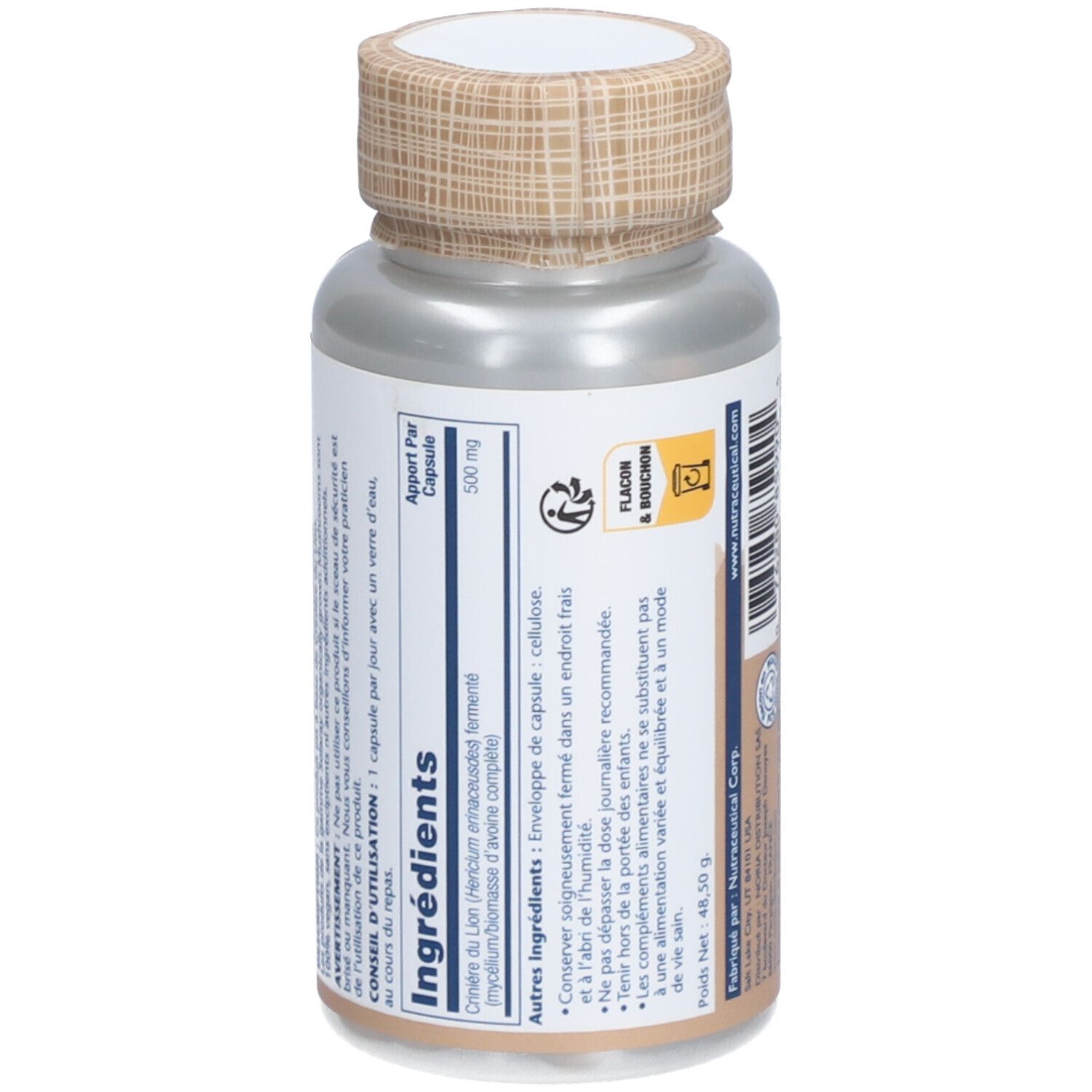 Solaray - Crinière de Lion fermenté 500 mg